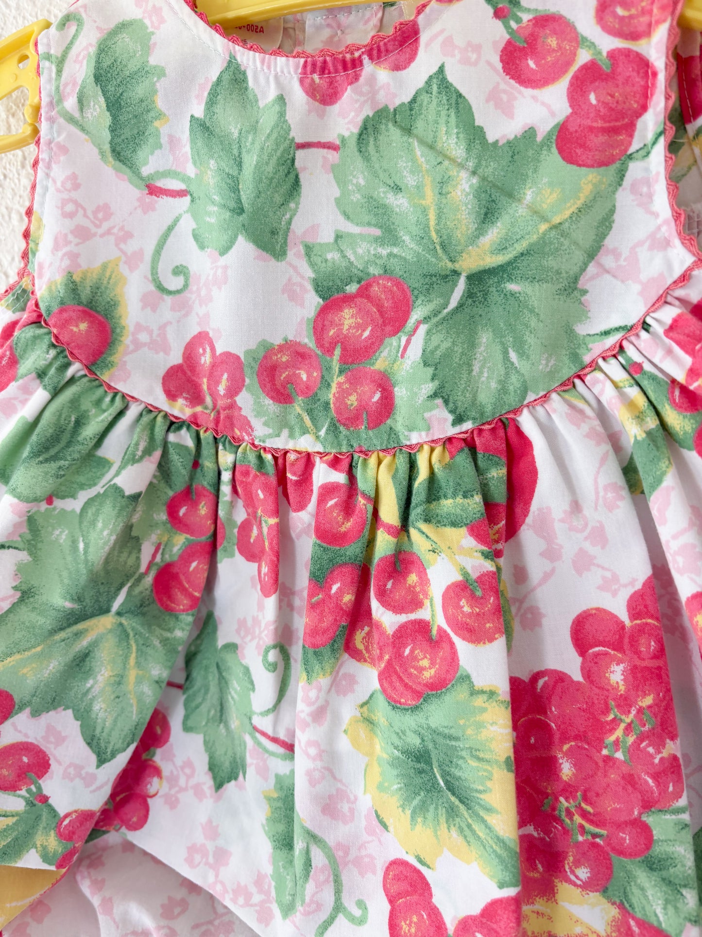 Vintage Allison Ann AOP cherries baby bubble.