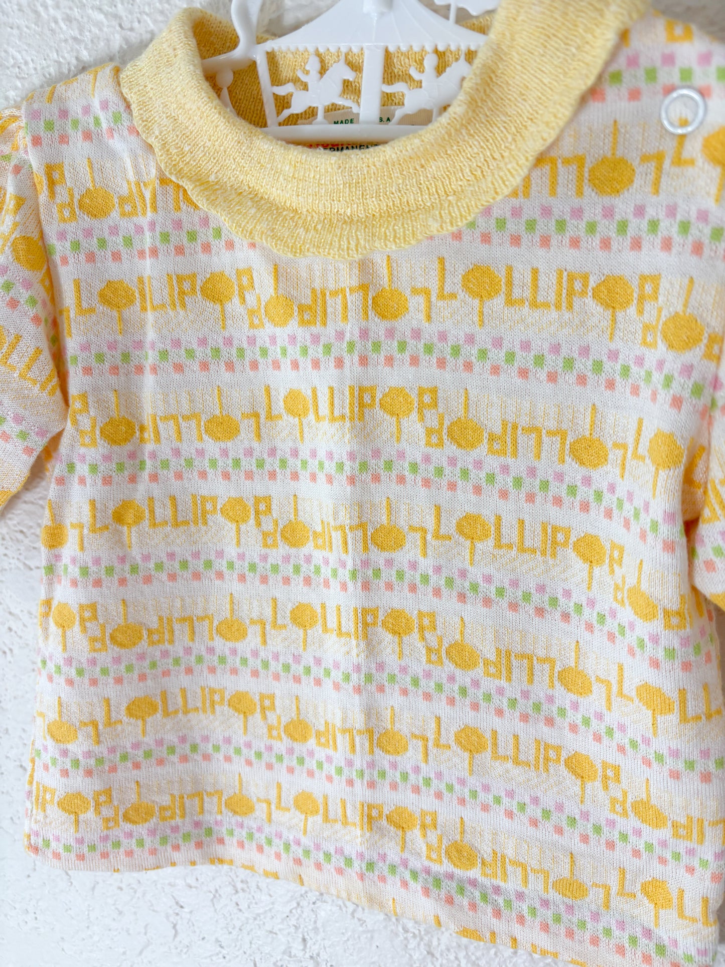 Vintage Healthtex Lollipop Baby romper + matching top set.