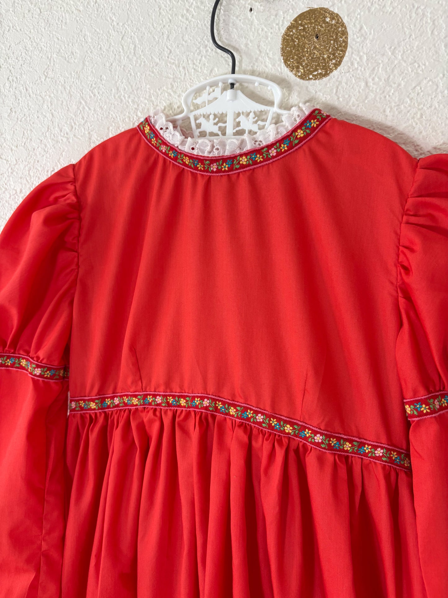 Vintage handmade older girl maxi dress.