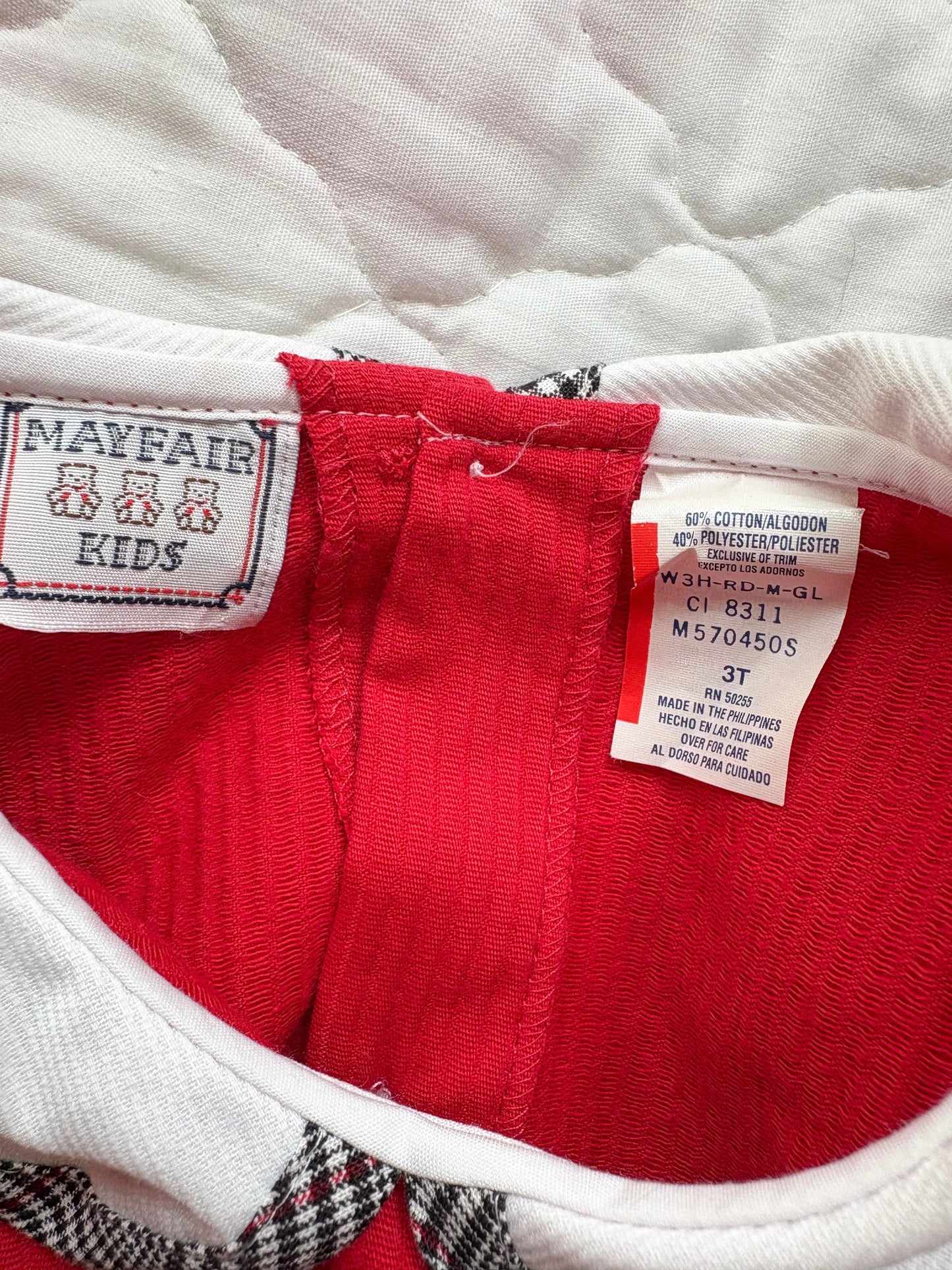 Deadstock vintage Mayfair Kids toddler dress.