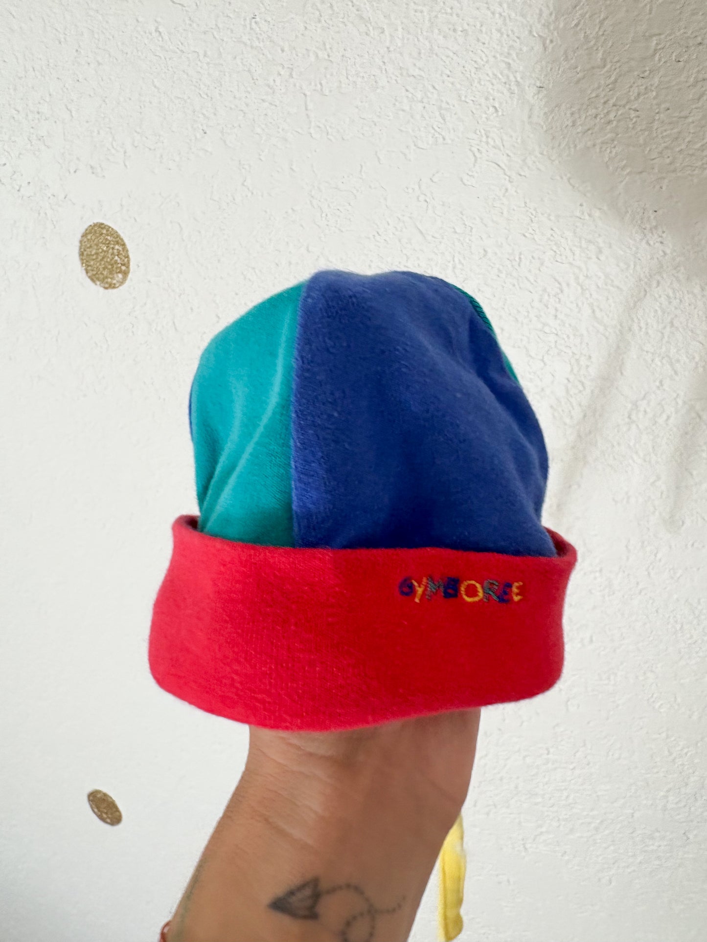 Vintage Gymboree color block baby hat.