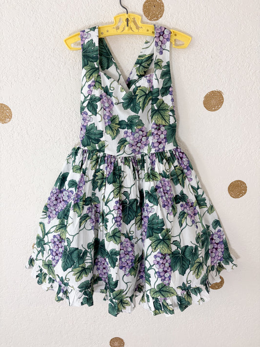 Vintage Plum Pudding AOP full circle dress.
