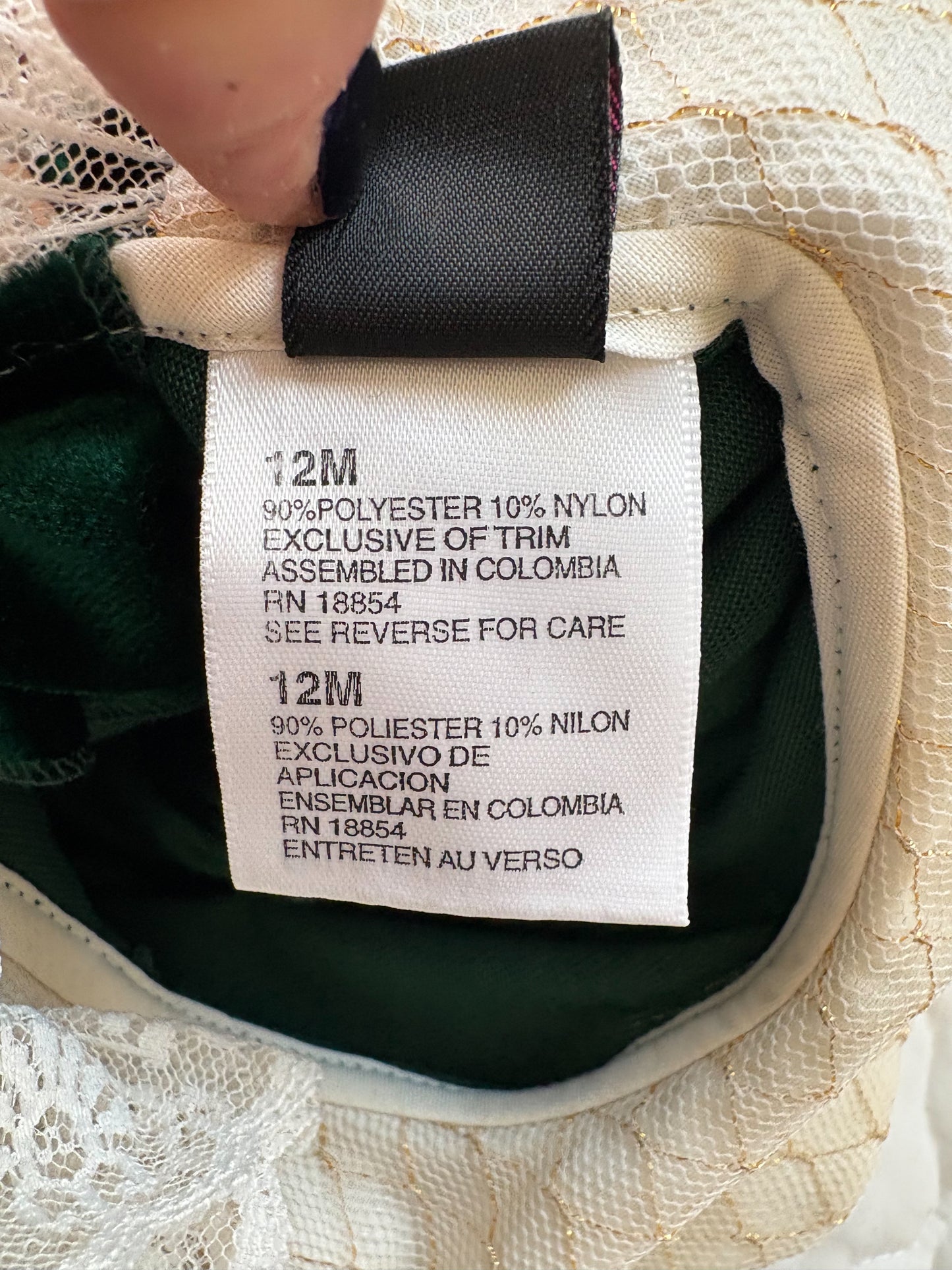 Vintage velour baby dress/tunic.