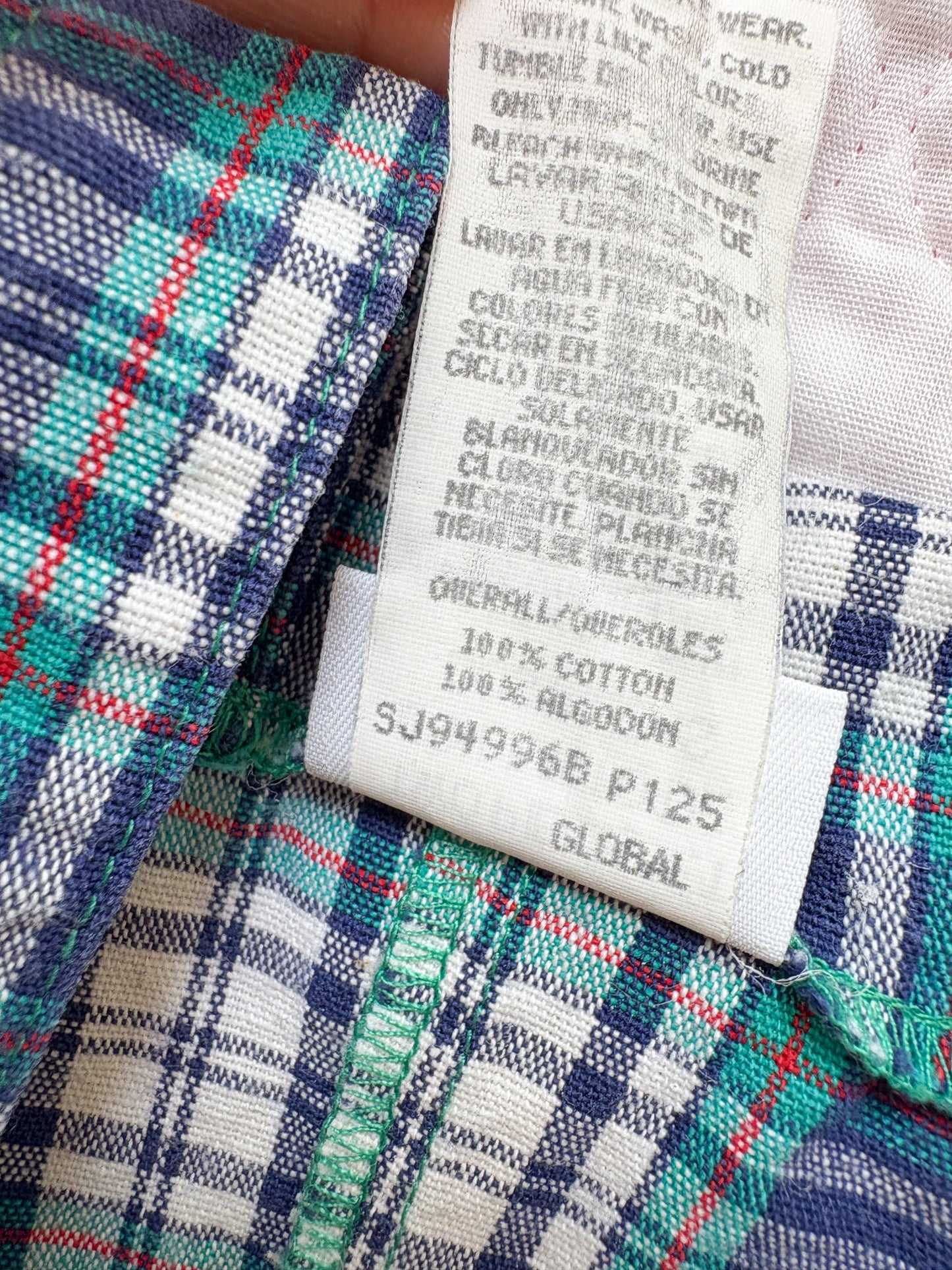 Vintage Carter's plaid baby romper.