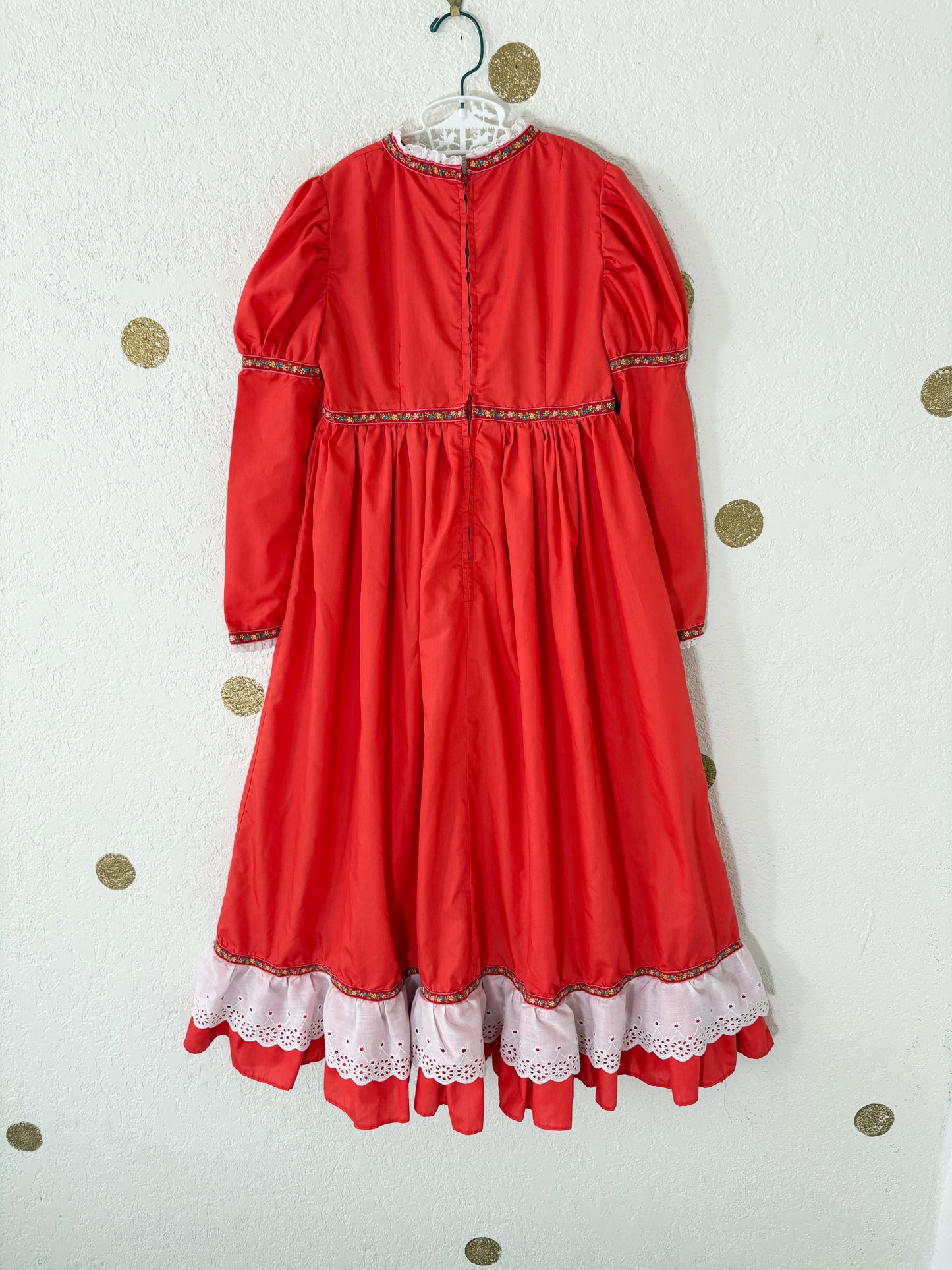 Vintage handmade older girl maxi dress.