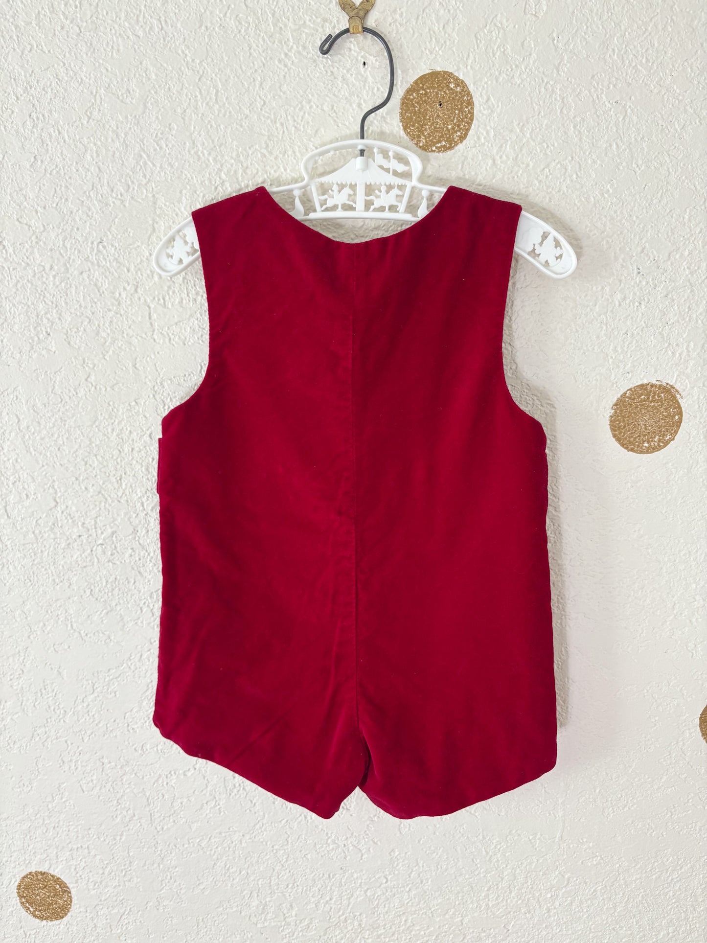 Unbranded vintage velvet toddler romper.