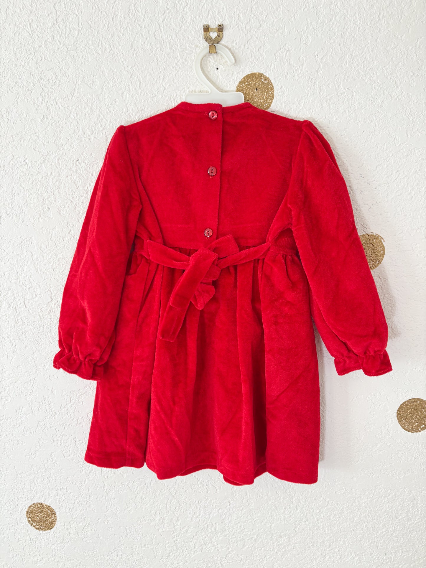 NWOT unbranded vintage toddler velour dress.