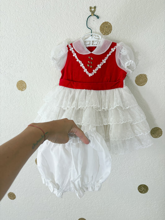 Vintage Lida California full circle toddler party dress.