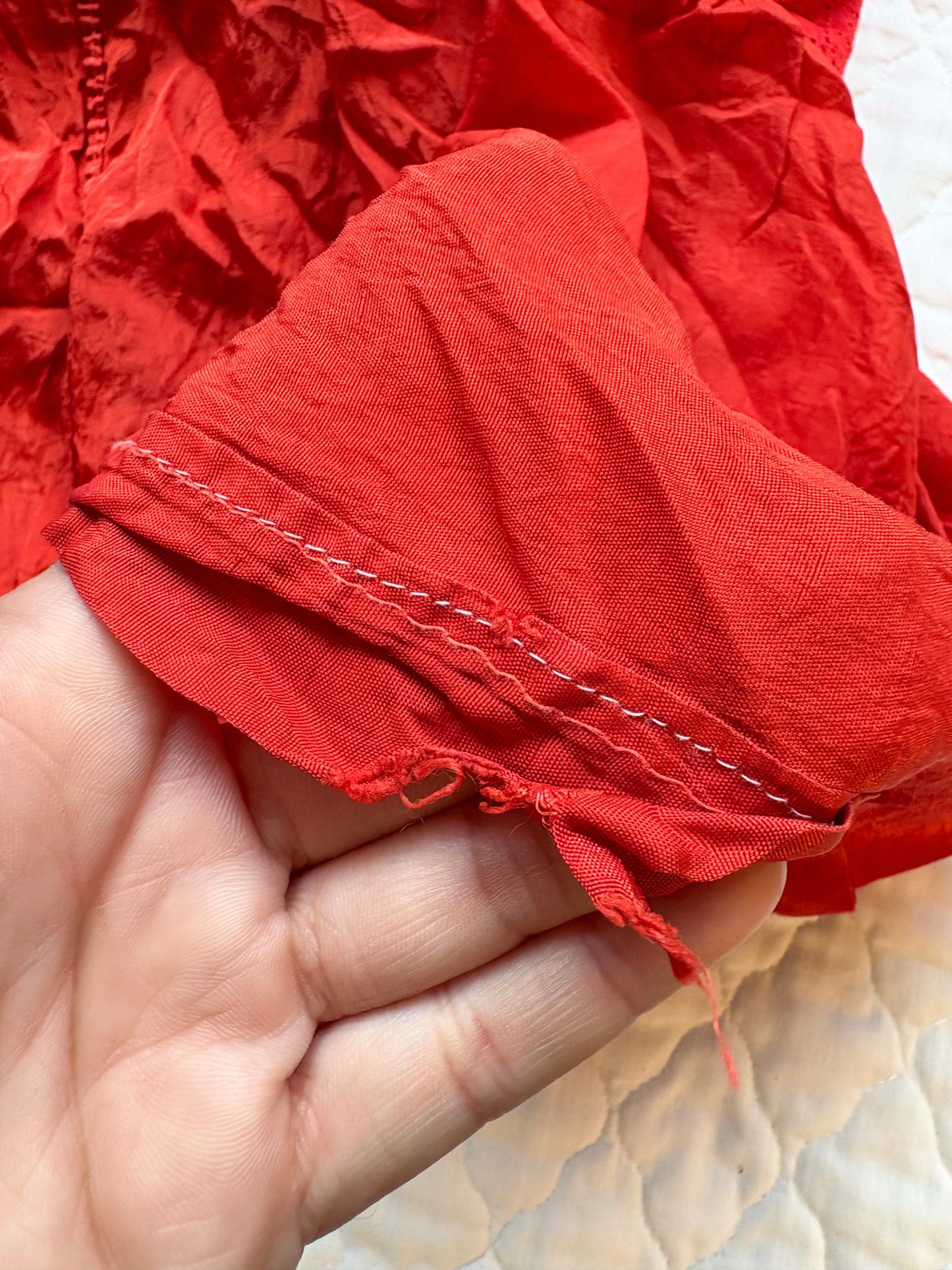 Vintage homemade full circle lace party dress.