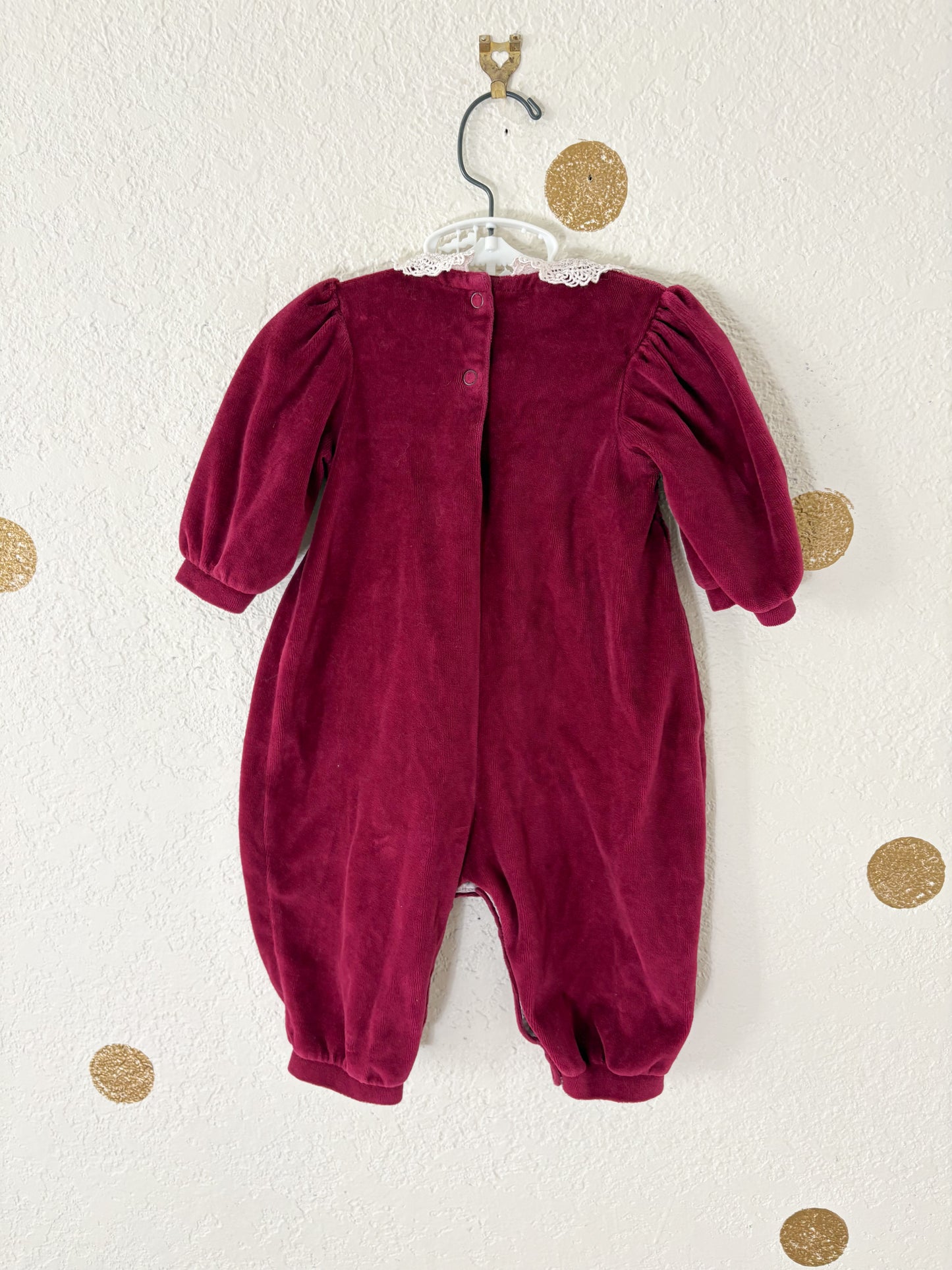 Vintage Carter's velour baby romper.