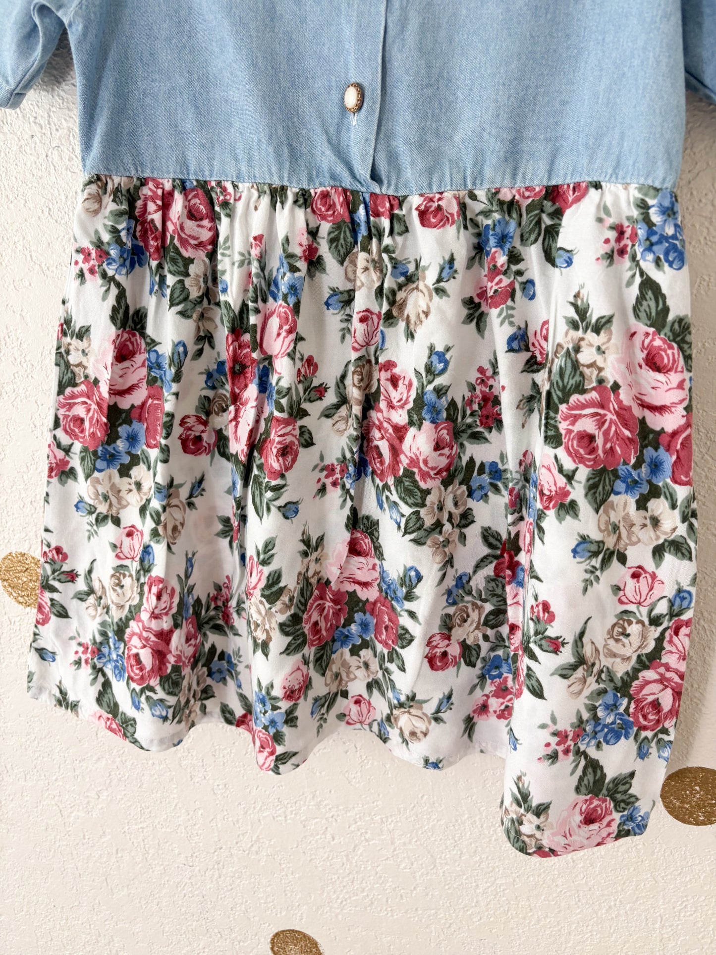 Vintage Sostanza Chambray Floral dress/tunic.