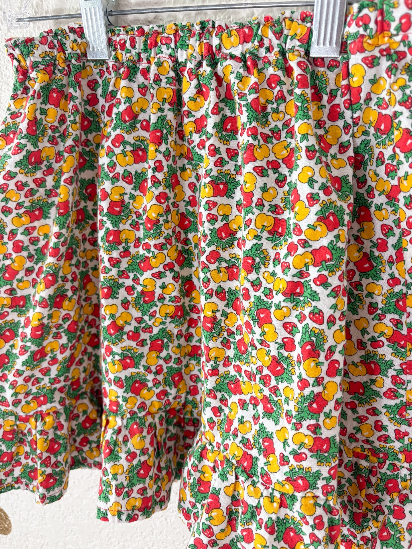 Homemade vintage AOP fruit skirt.