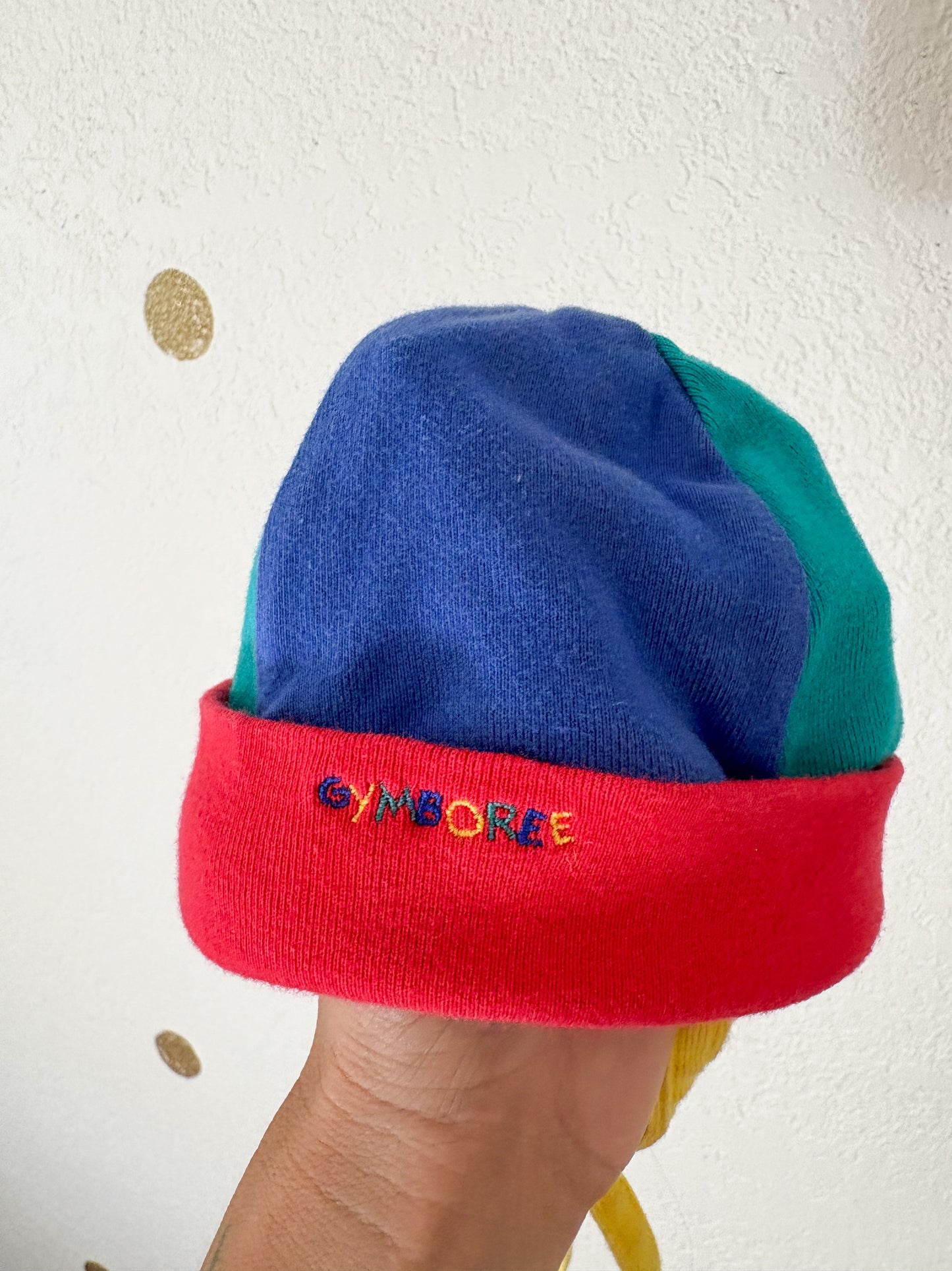 Vintage Gymboree color block baby hat.