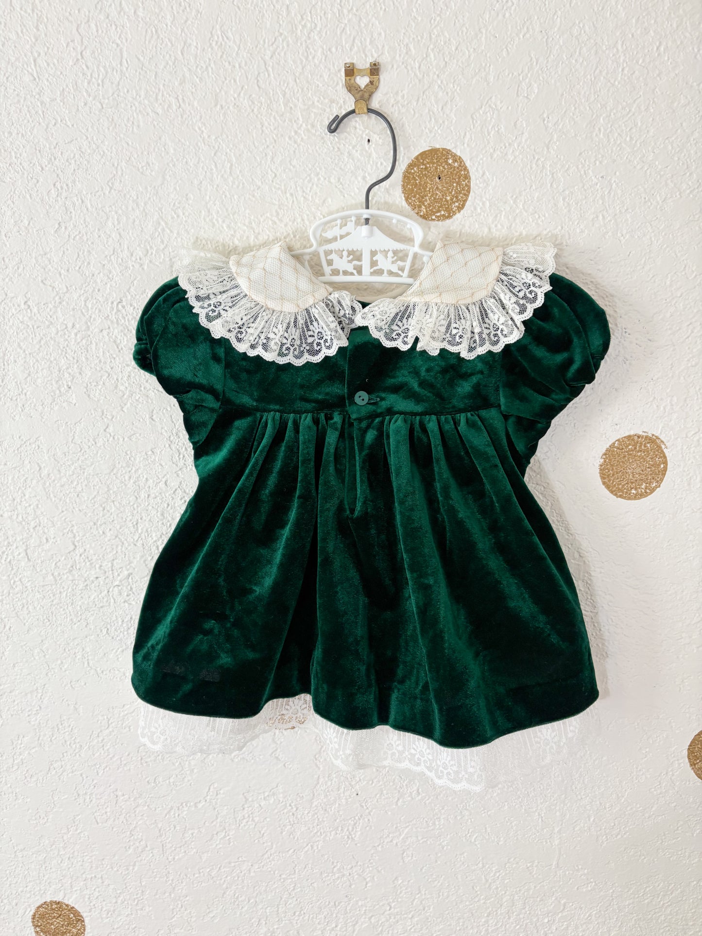Vintage velour baby dress/tunic.