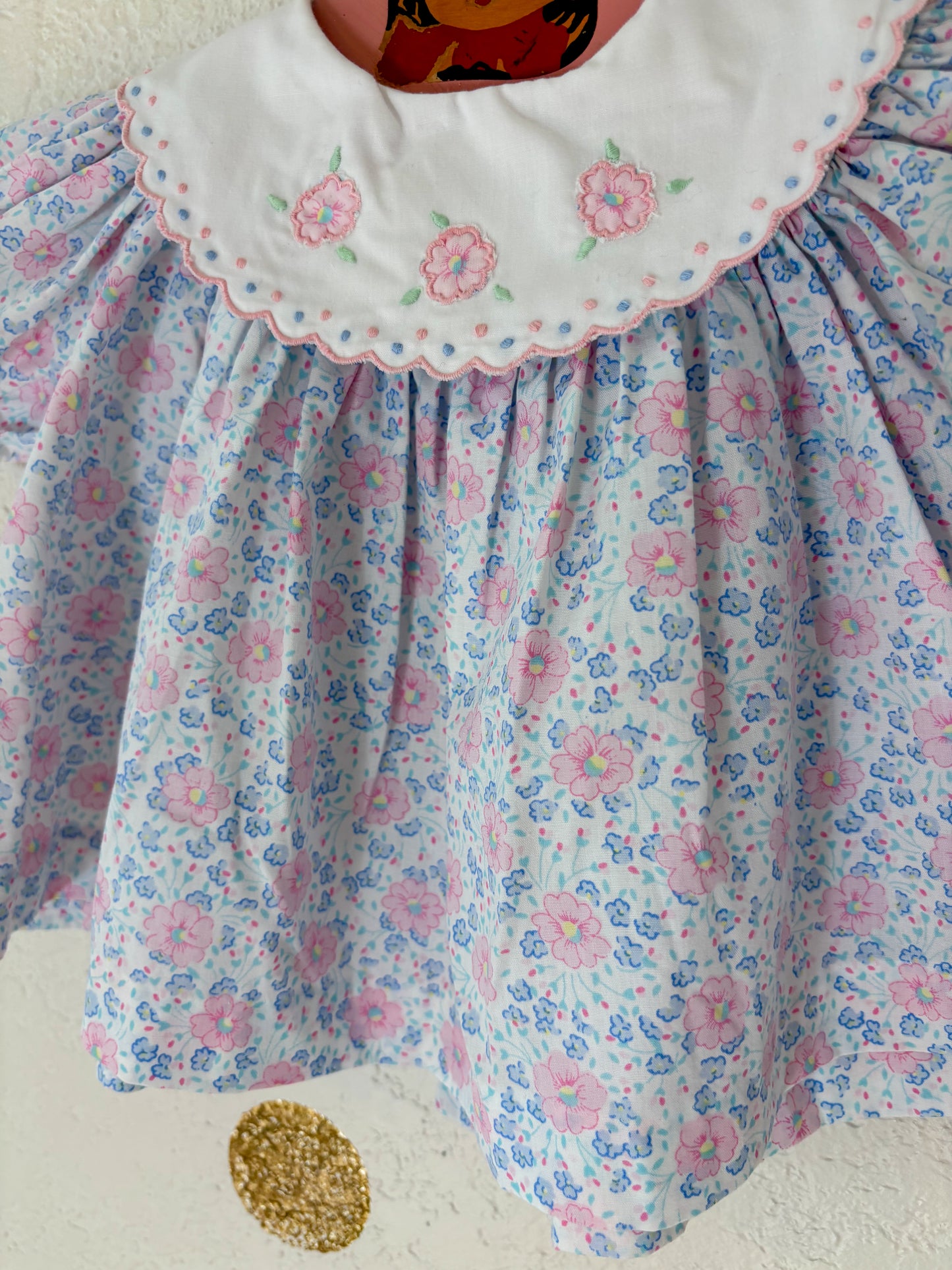 Vintage Alison Scott floral baby set.