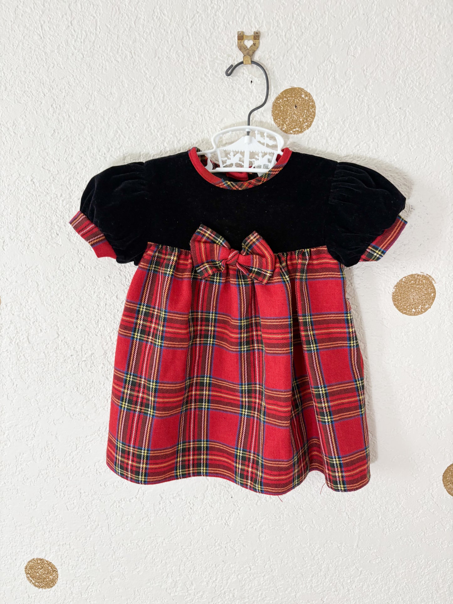 Vintage Cutest One plaid baby dress.