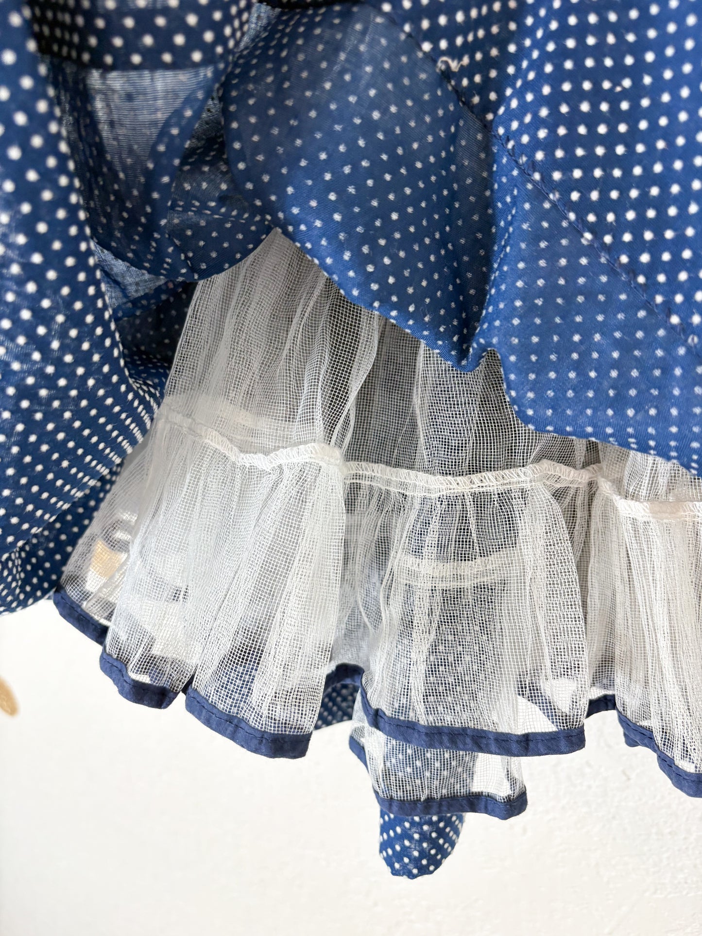 Vintage Betty Oden Swiss dot full circle toddler dress.