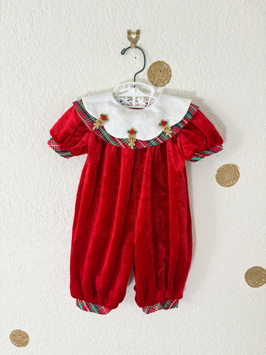Vintage Thomas velour baby romper.