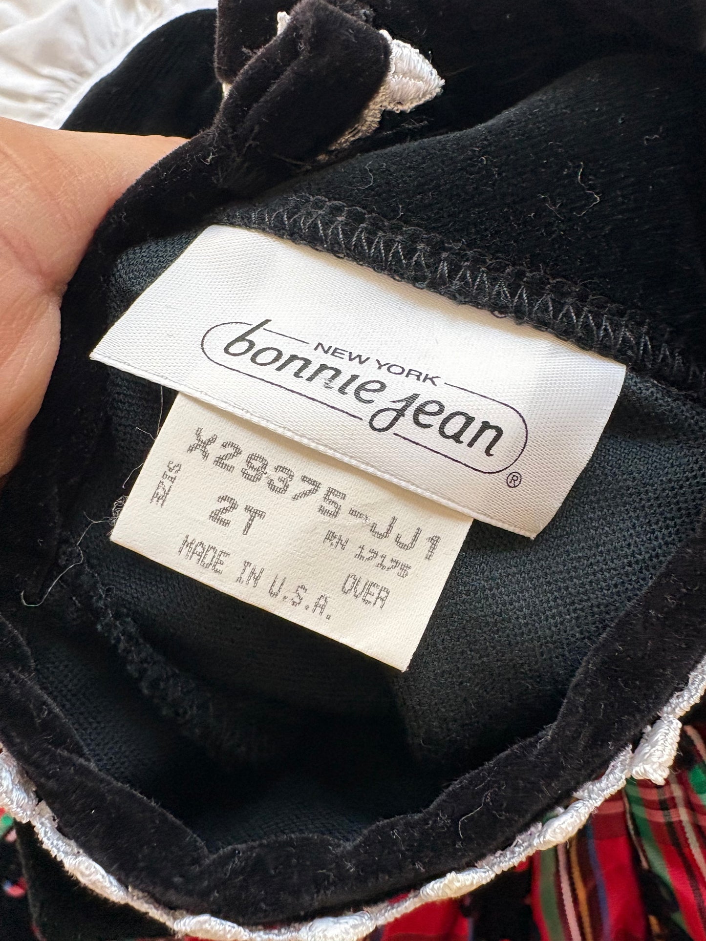 Vintage Bonnie Jean toddler plaid dress.