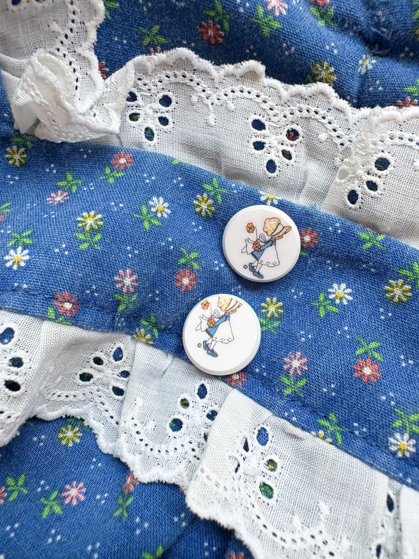 Homemade vintage dainty floral toddler dress.