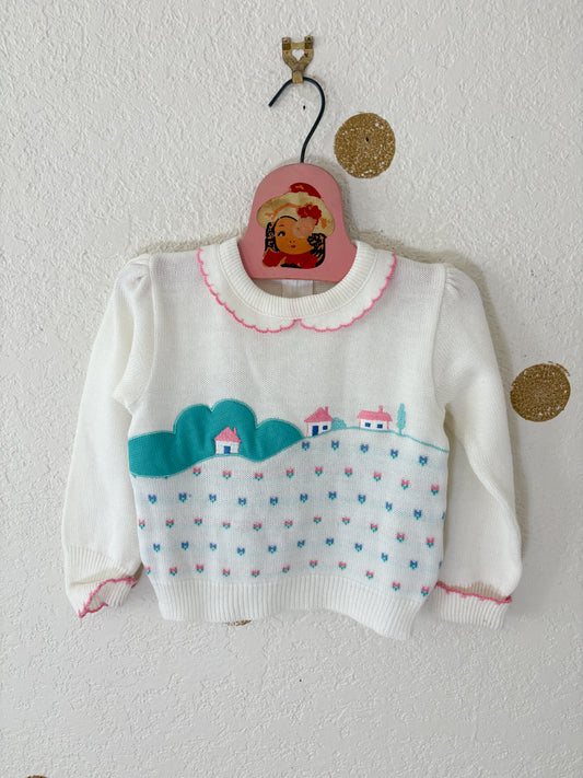 Unbranded vintage acrylic toddler sweater.