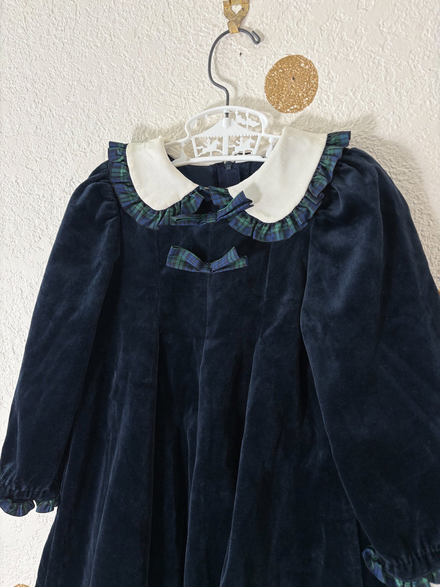 Vintage GoodLad toddler velvet dress.