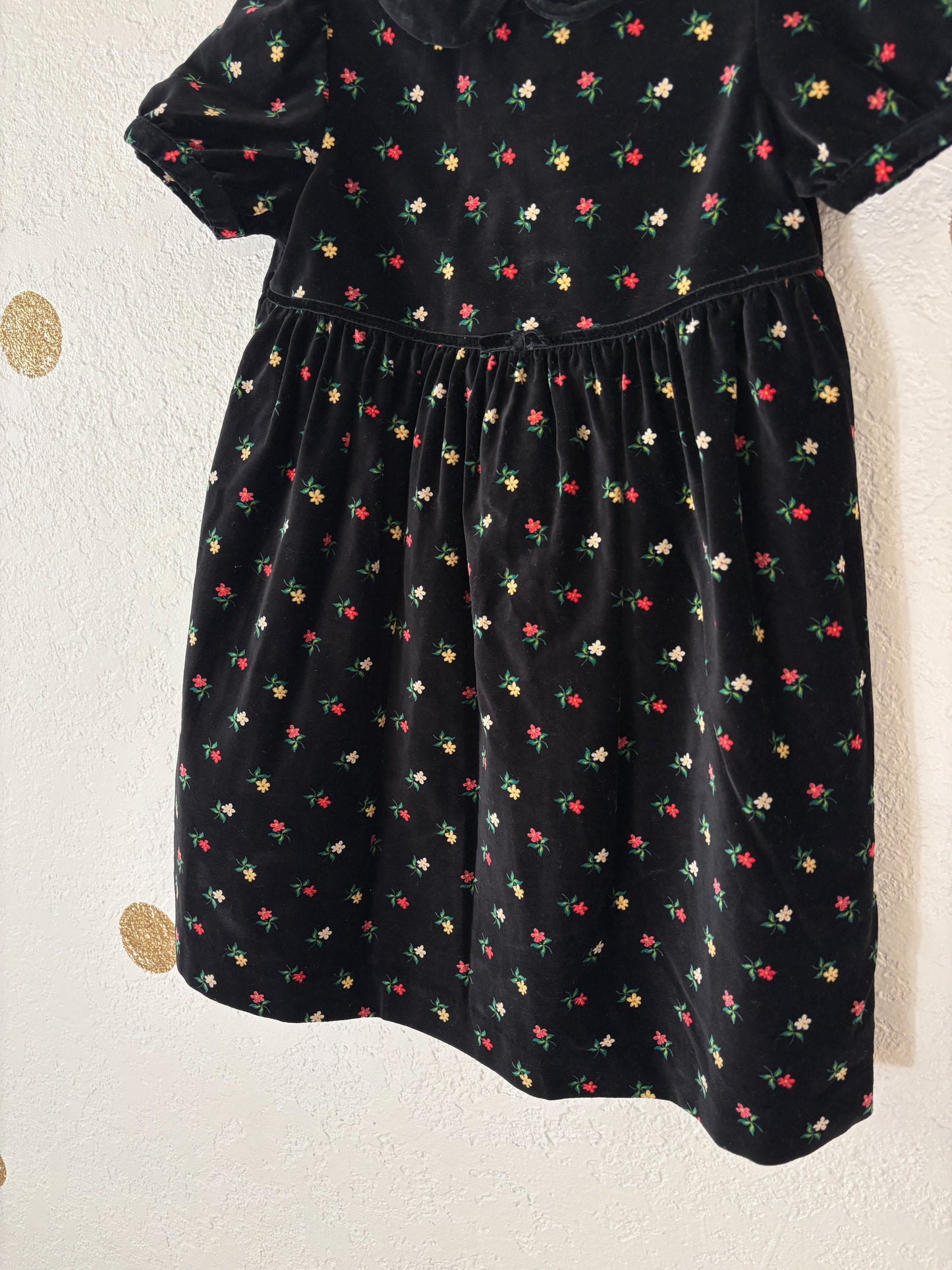 Vintage Gymboree velour floral dress.