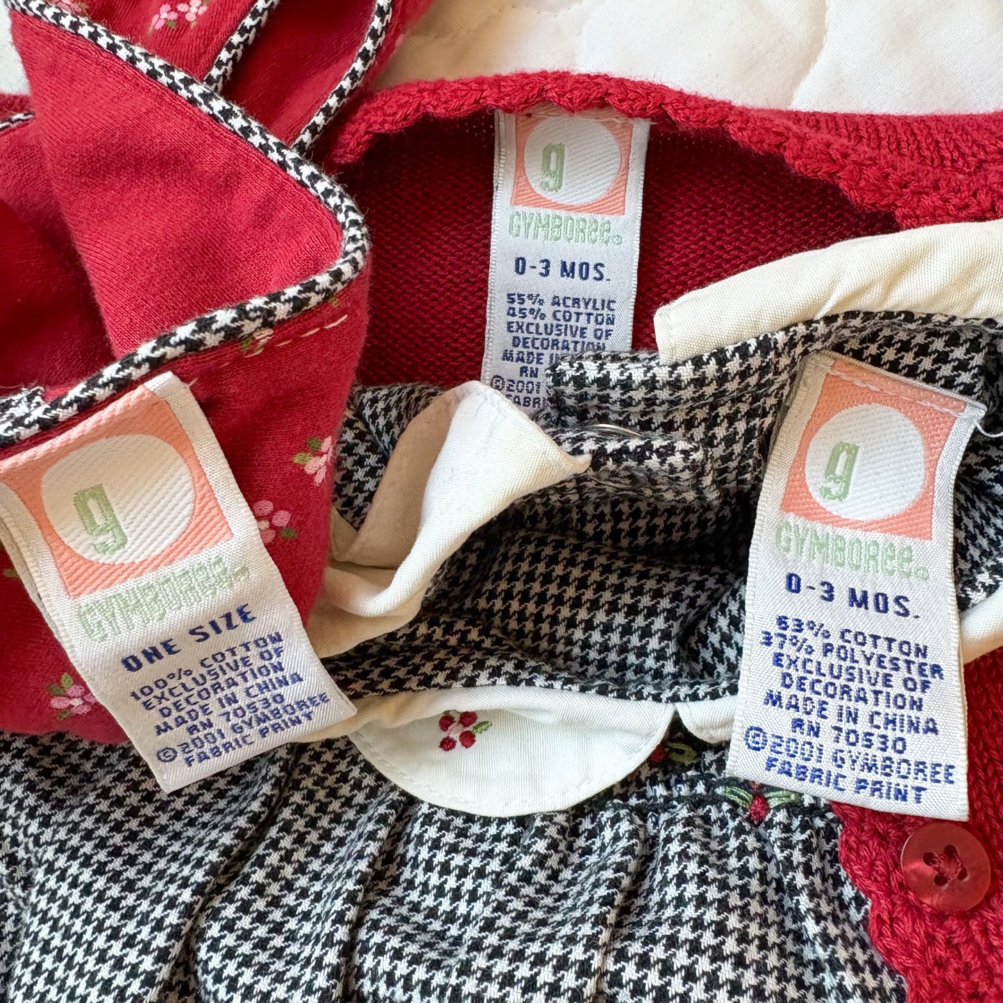 Vintage Gymboree 4 piece set + NWT baby shoes bundle