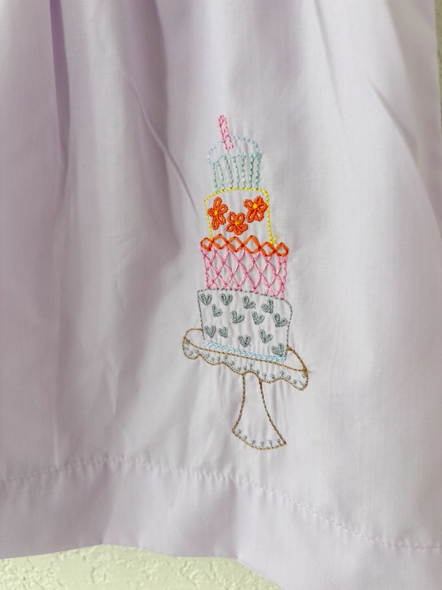 Modern boutique "Happy Birthday" toddler dress.