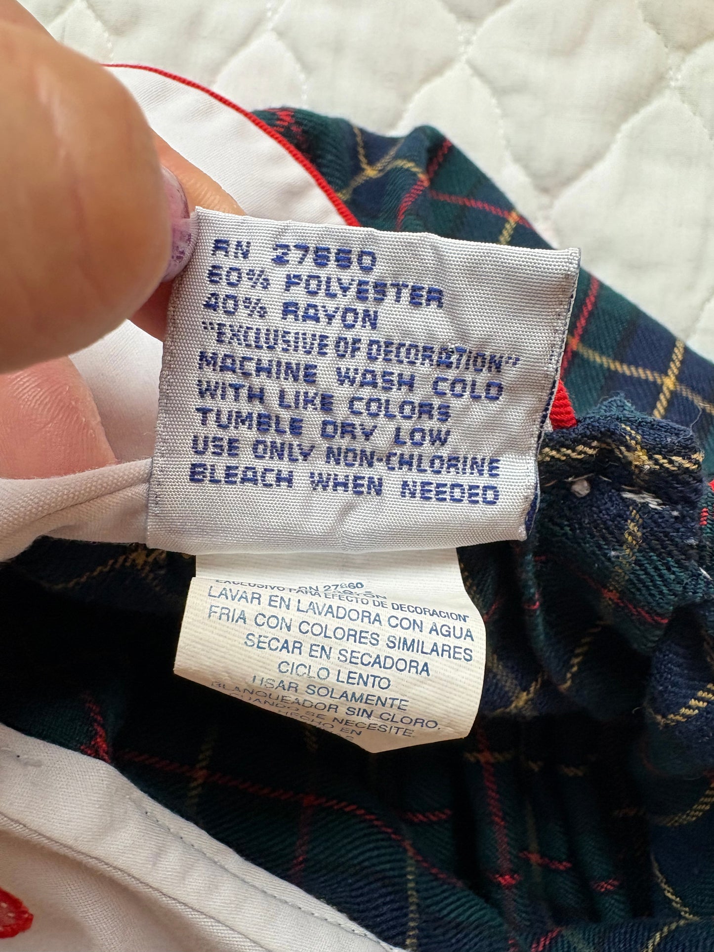 Vintage Samara plaid dress.