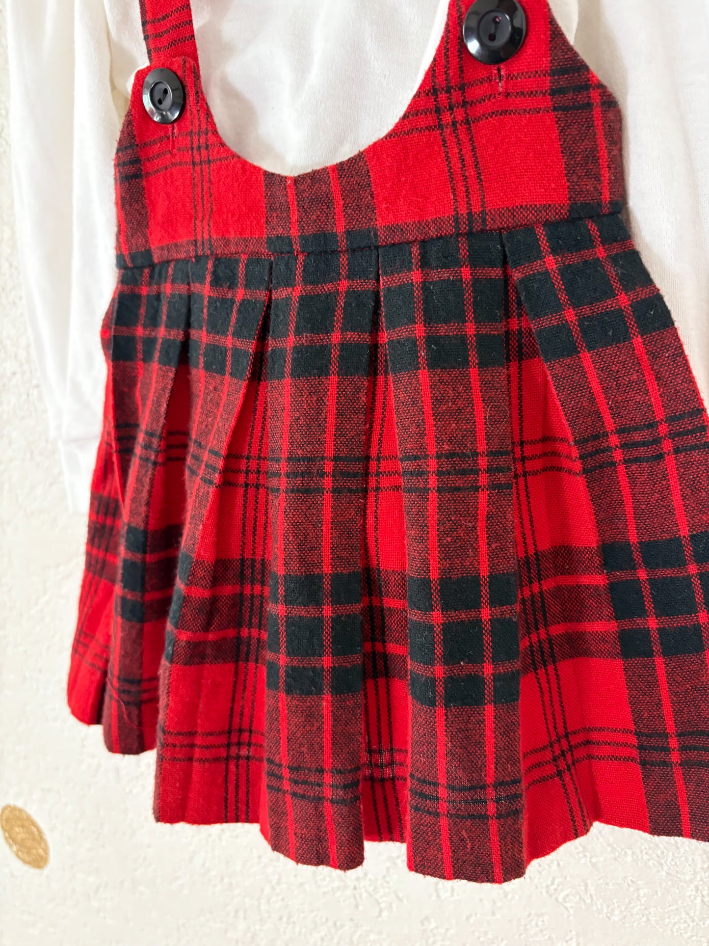 Vintage plaid jumper and top set.