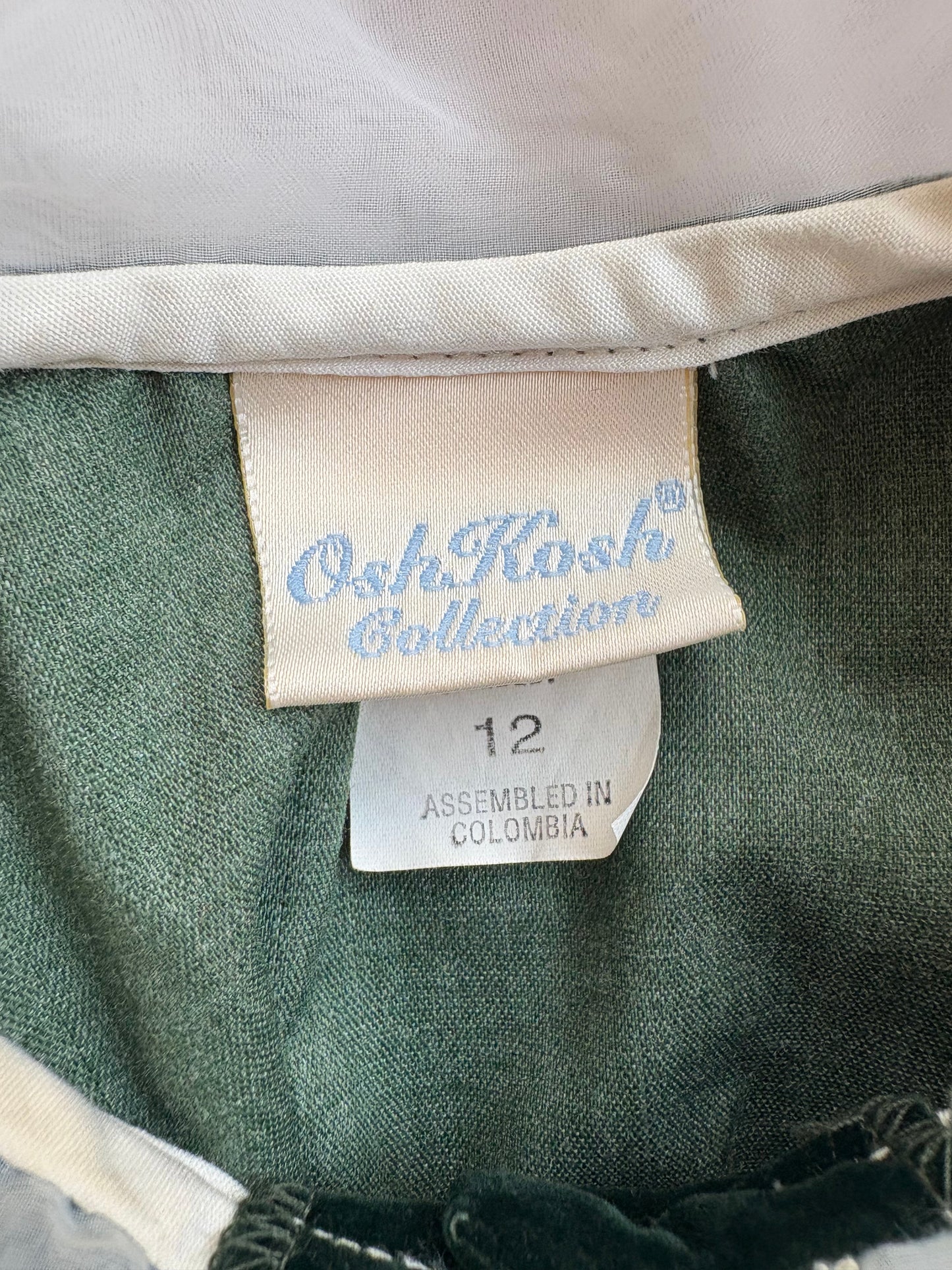 Vintage Oshkosh Collection velvet baby dress.