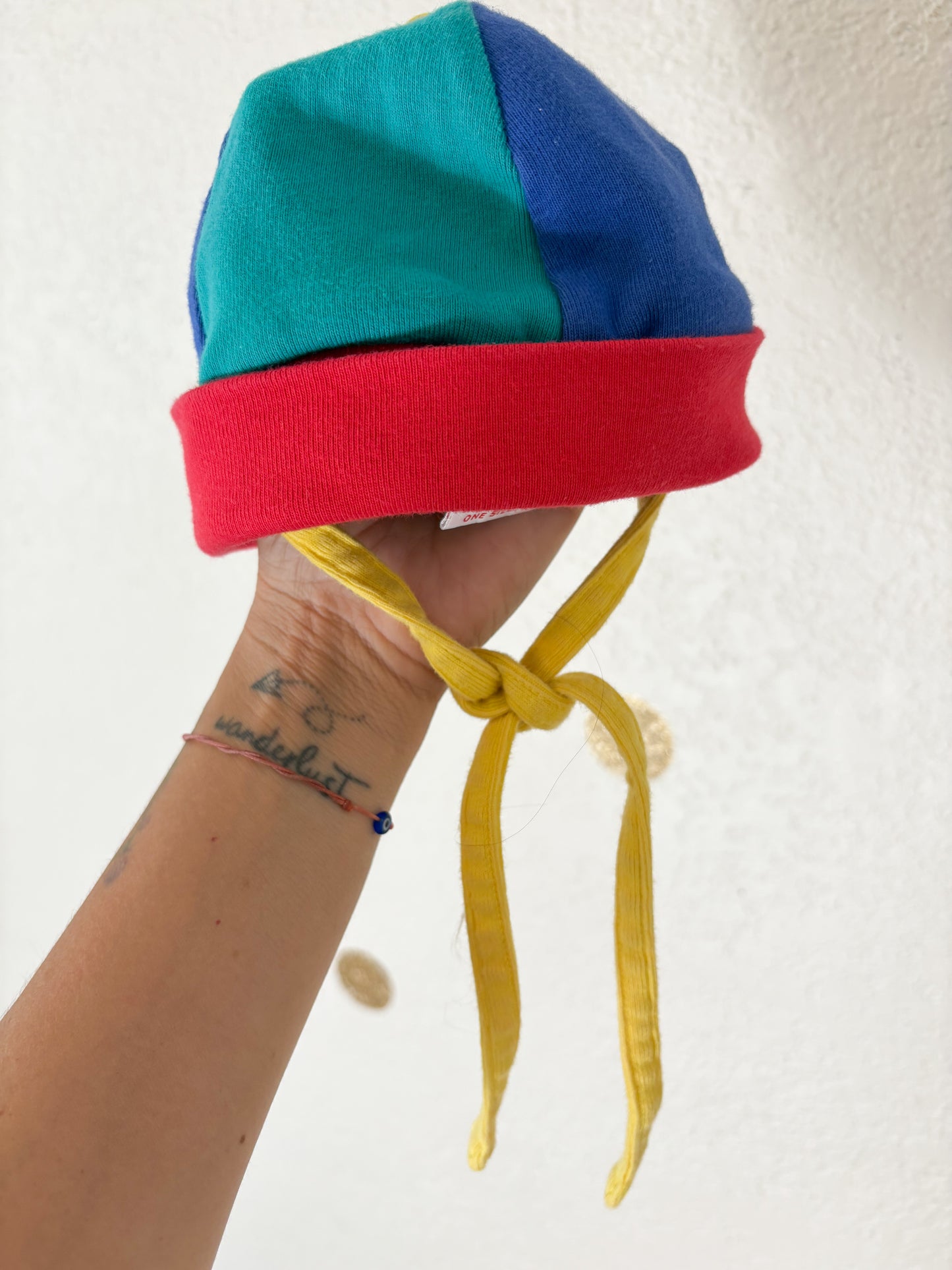 Vintage Gymboree color block baby hat.