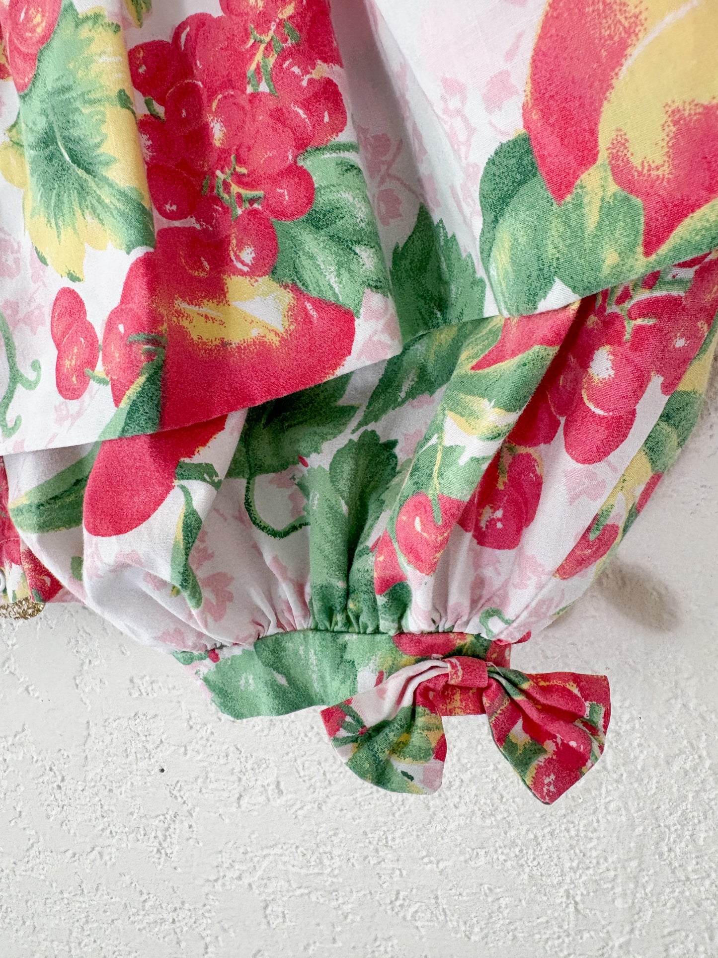 Vintage Allison Ann AOP cherries baby bubble.