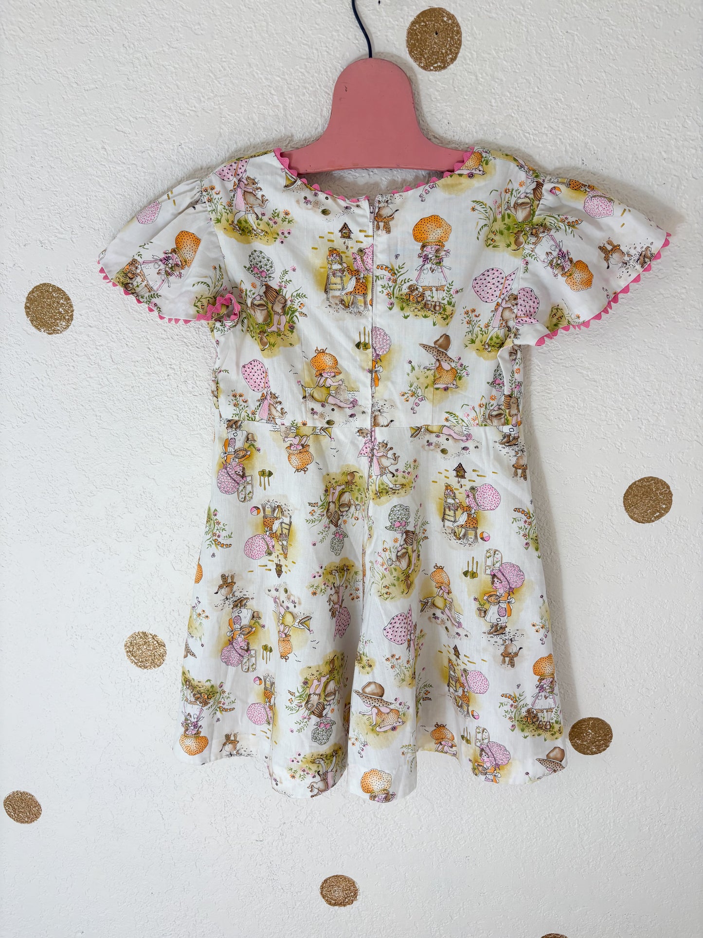 Homemade vintage novelty print dress.