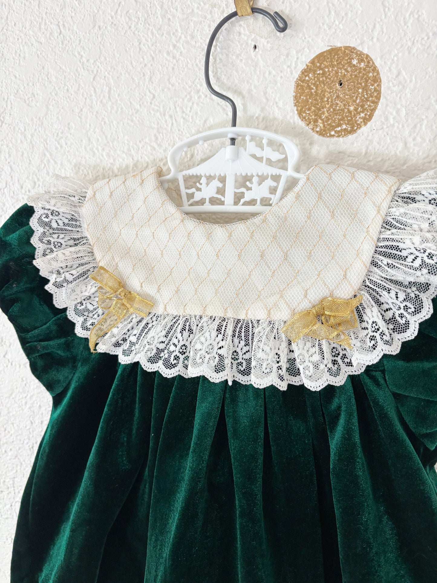 Vintage velour baby dress/tunic.