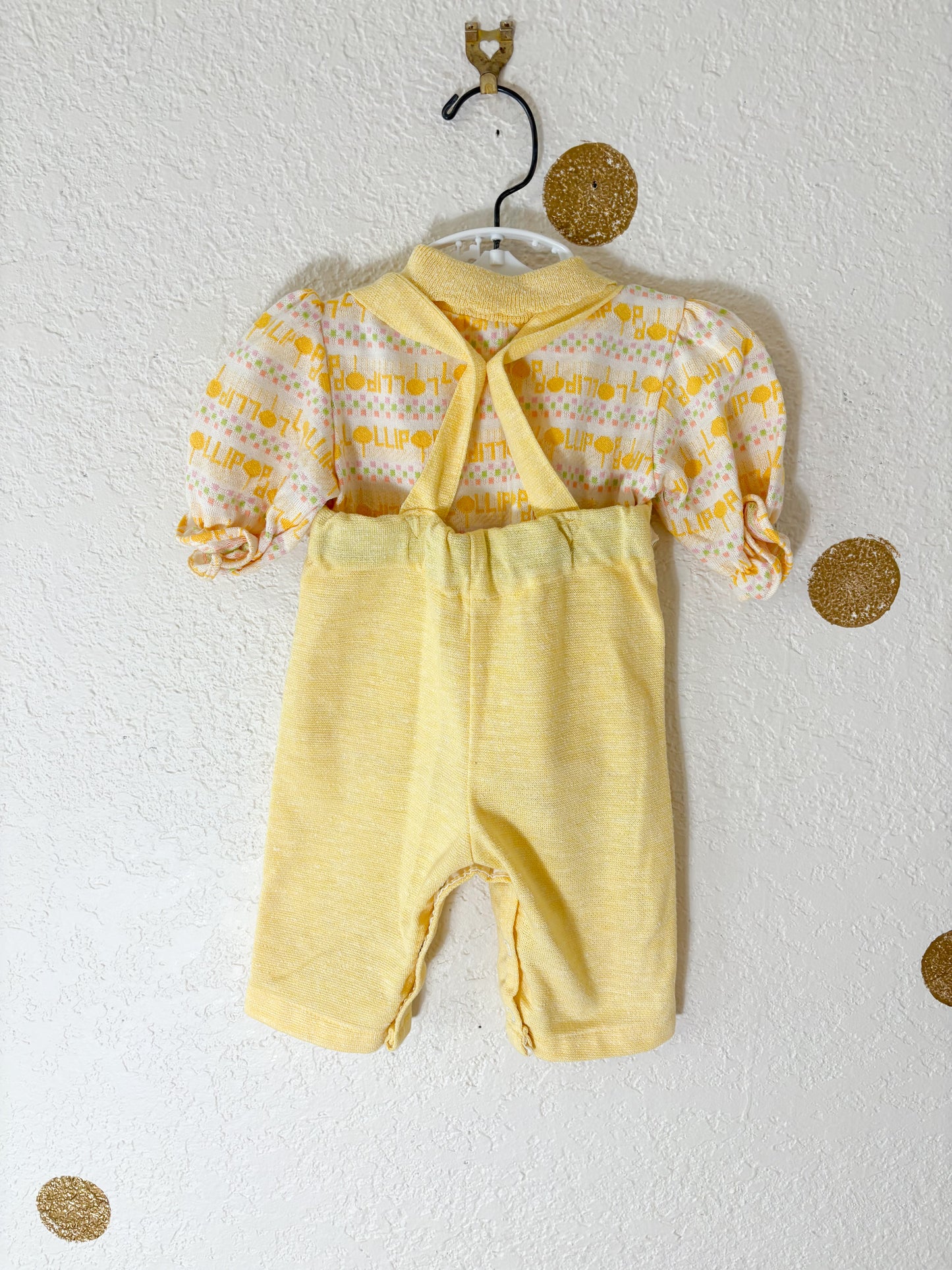Vintage Healthtex Lollipop Baby romper + matching top set.