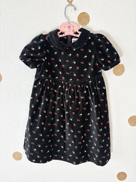 Vintage Gymboree velour floral dress.