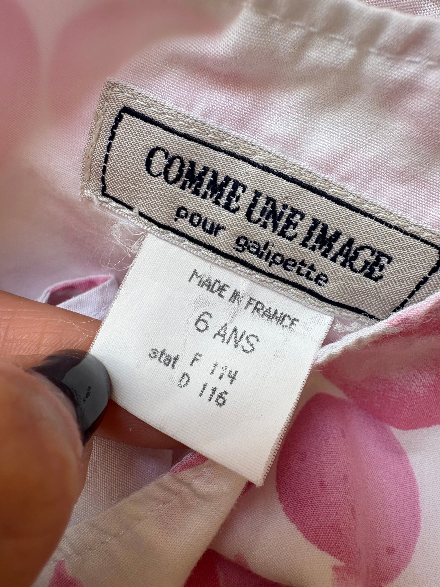 Vintage Comme Une Image French bean AOP fruit dress.