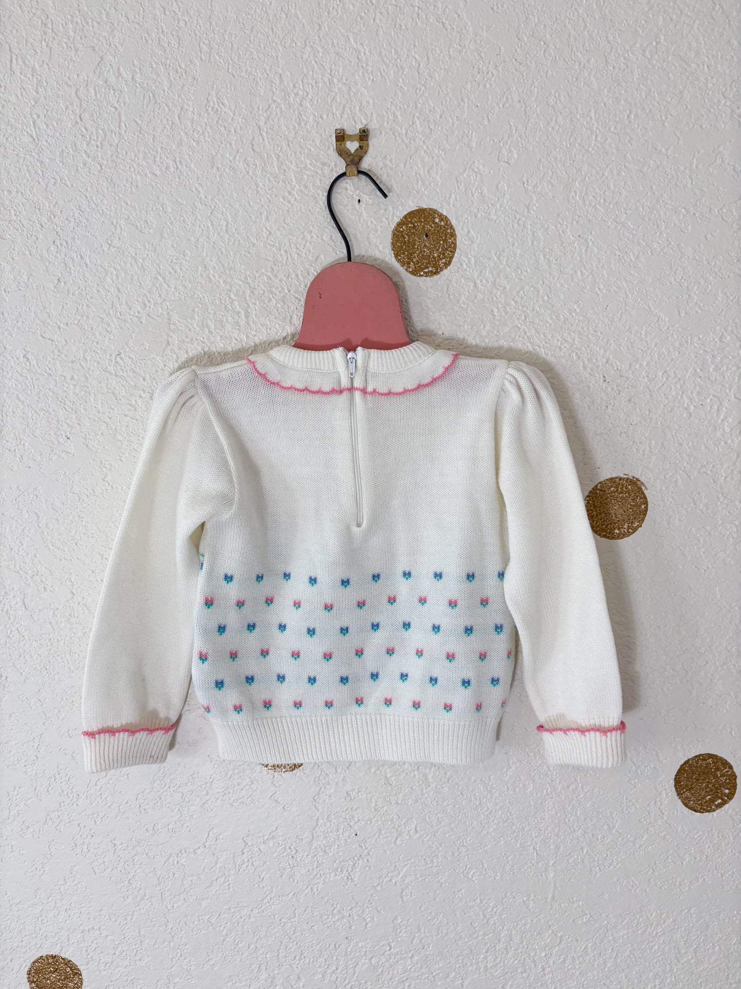 Unbranded vintage acrylic toddler sweater.