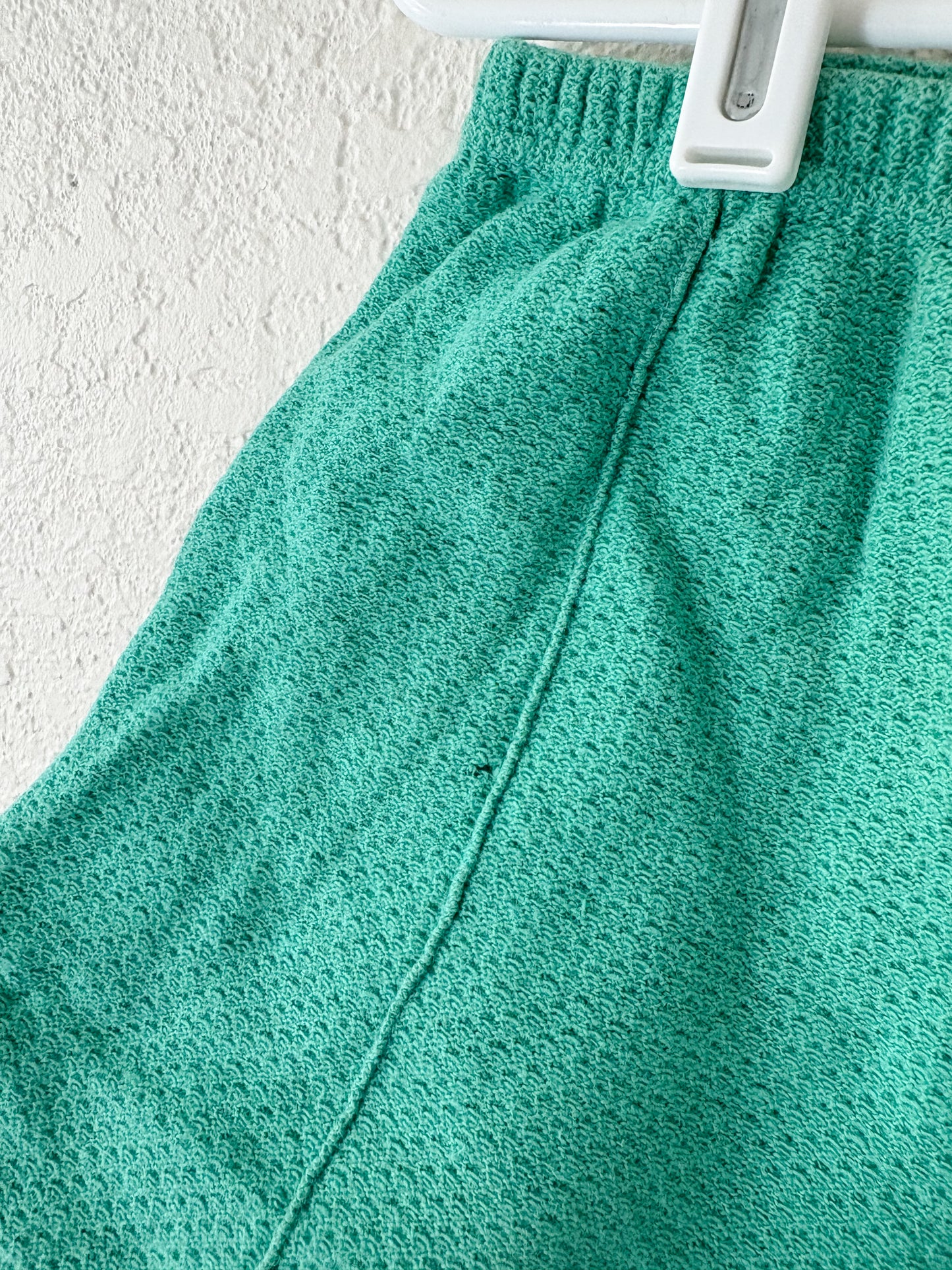 Vintage little girl mesh rainbow top + shorts set.
