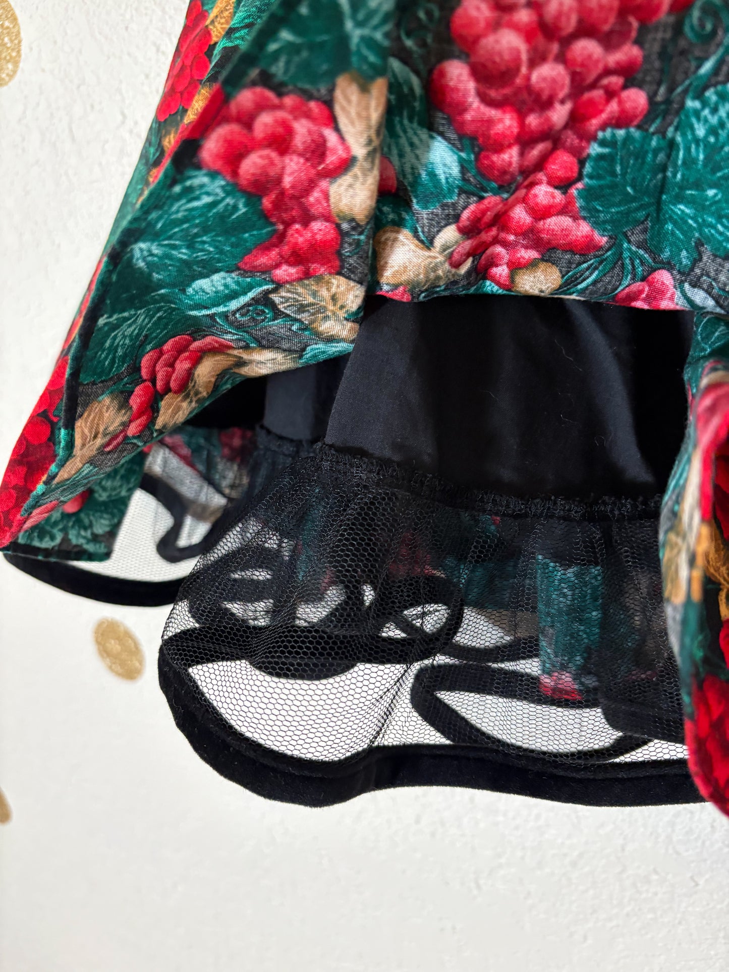 Vintage velour holiday toddler dress.