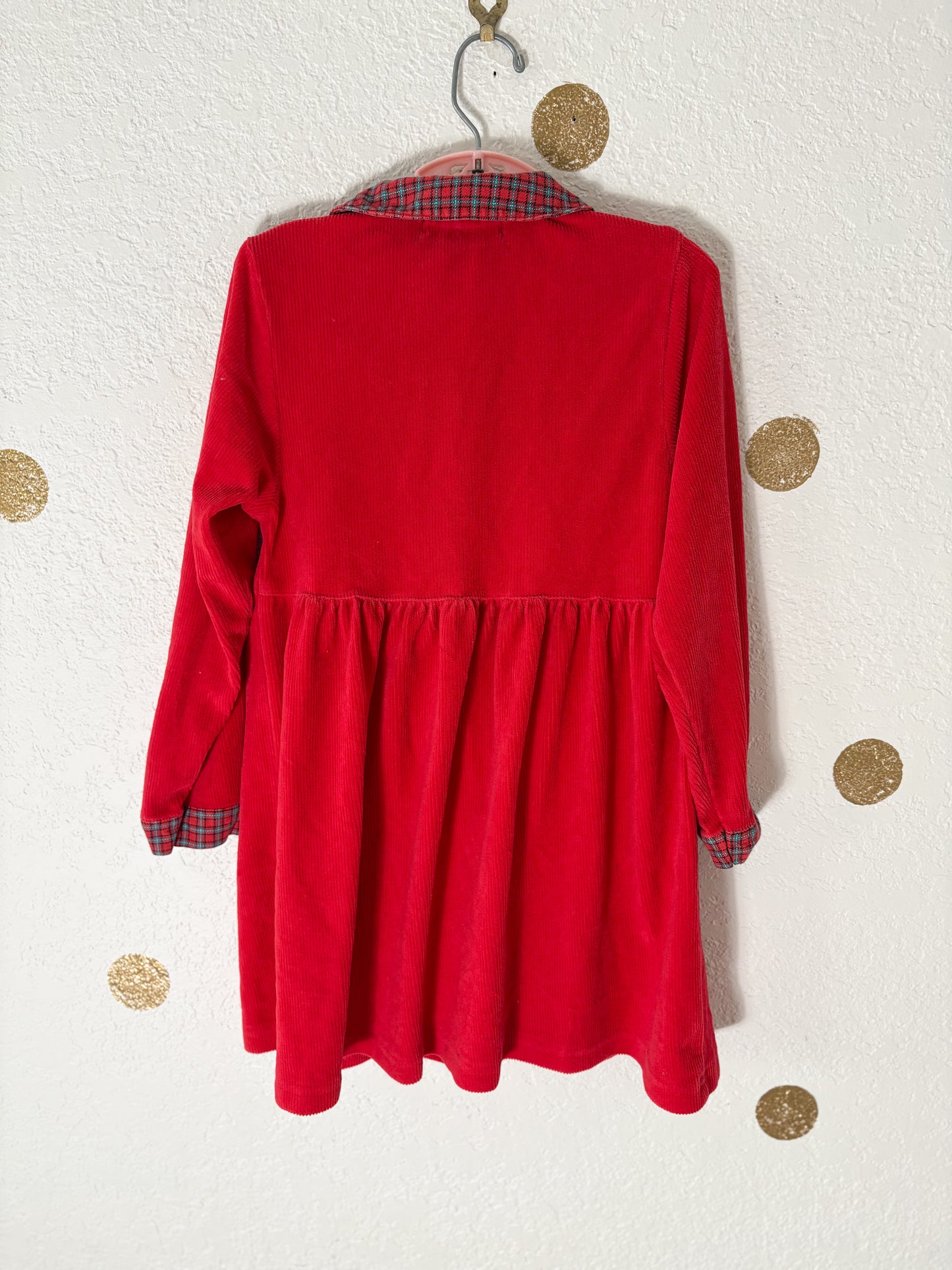 Vintage Gymboree velour/plaid dress.