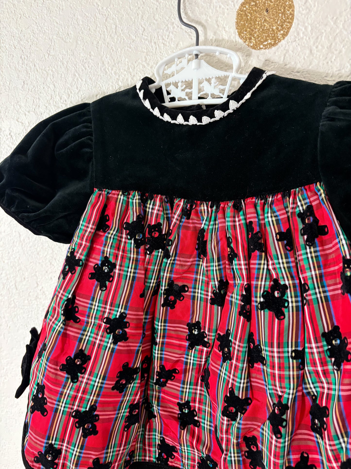 Vintage Bonnie Jean toddler plaid dress.