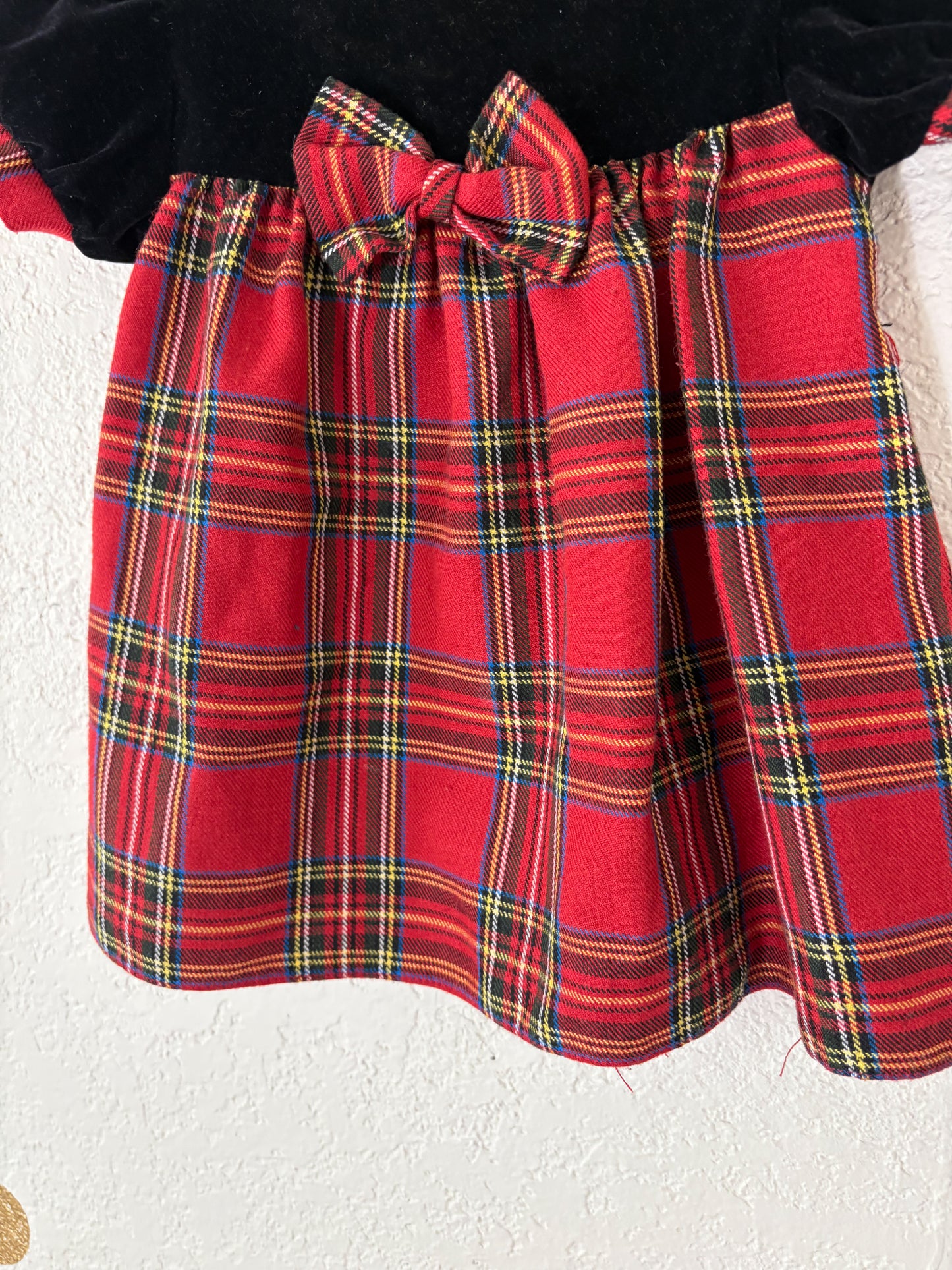 Vintage Cutest One plaid baby dress.