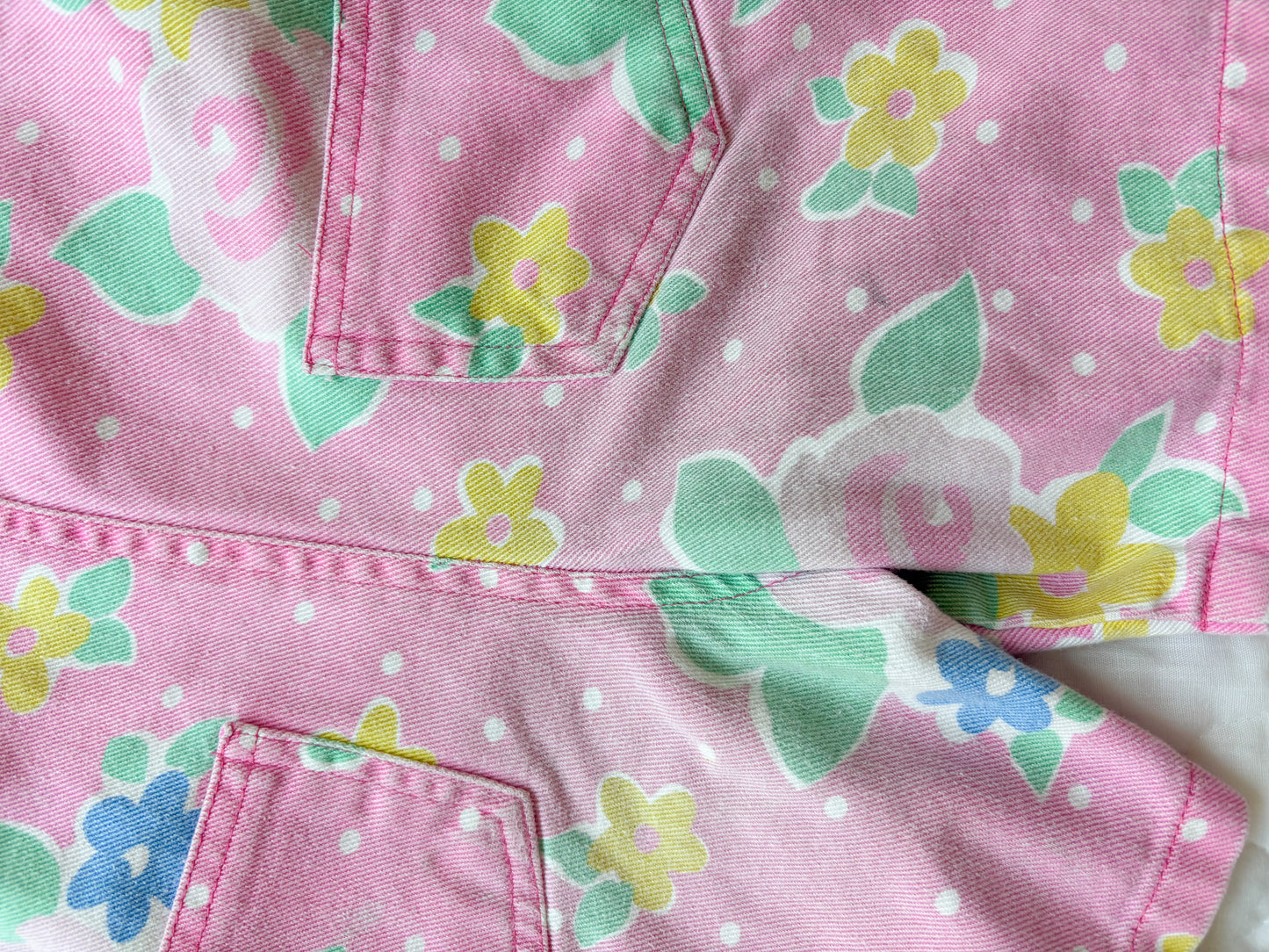Vintage Young Hearts toddler floral shortalls