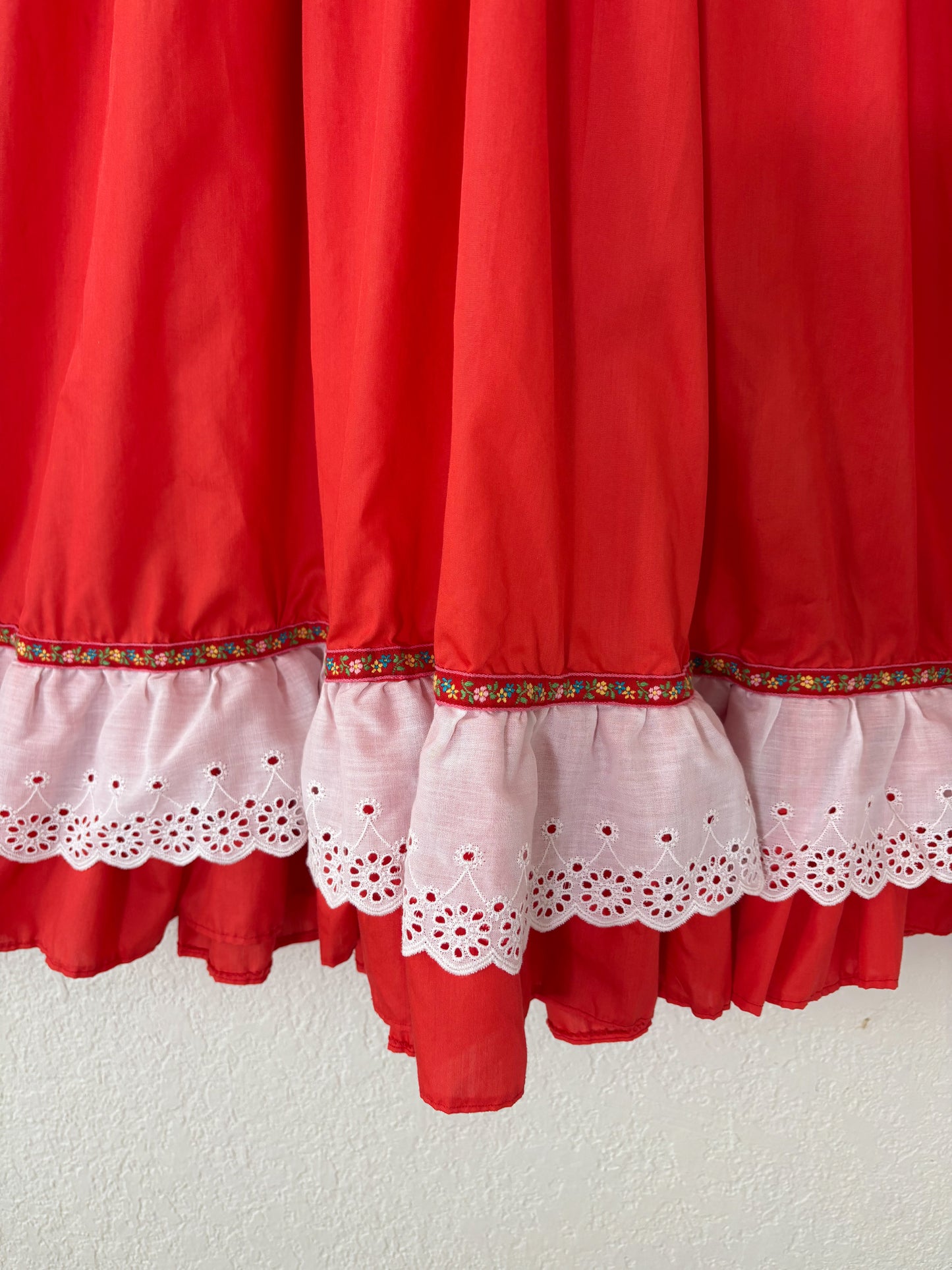 Vintage handmade older girl maxi dress.