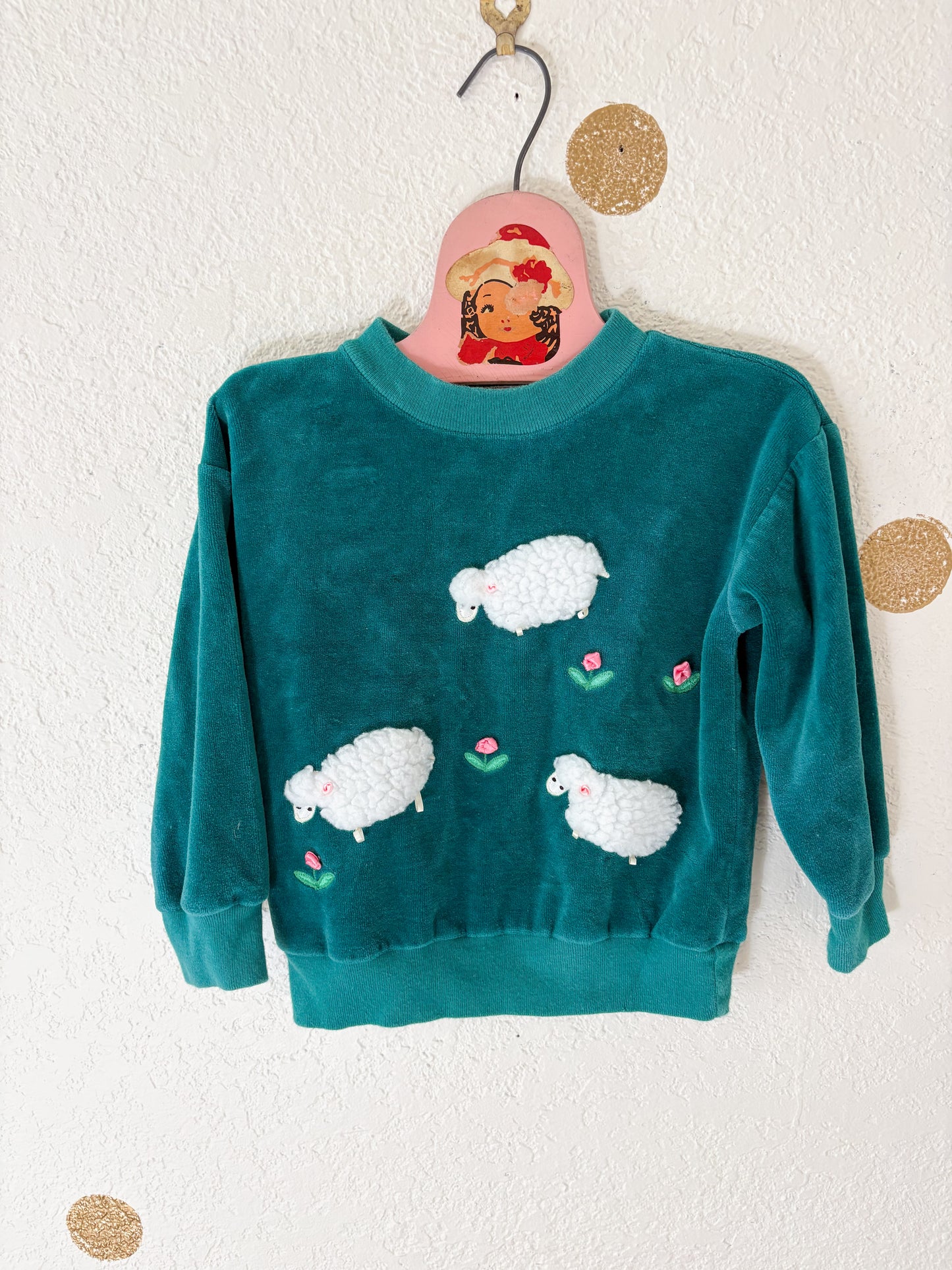 Vintage Rebecca Raggs Original velour toddler set.