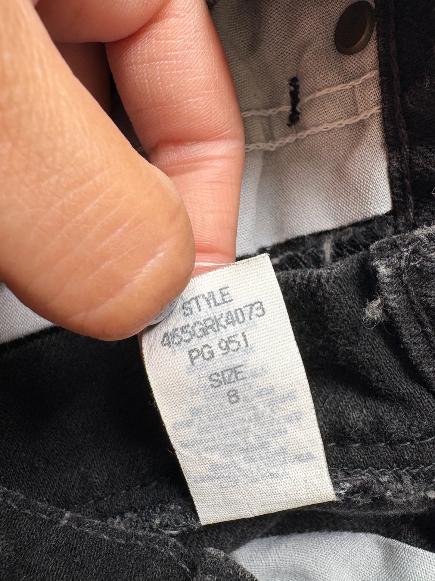 Vintage Badge denim shorts.