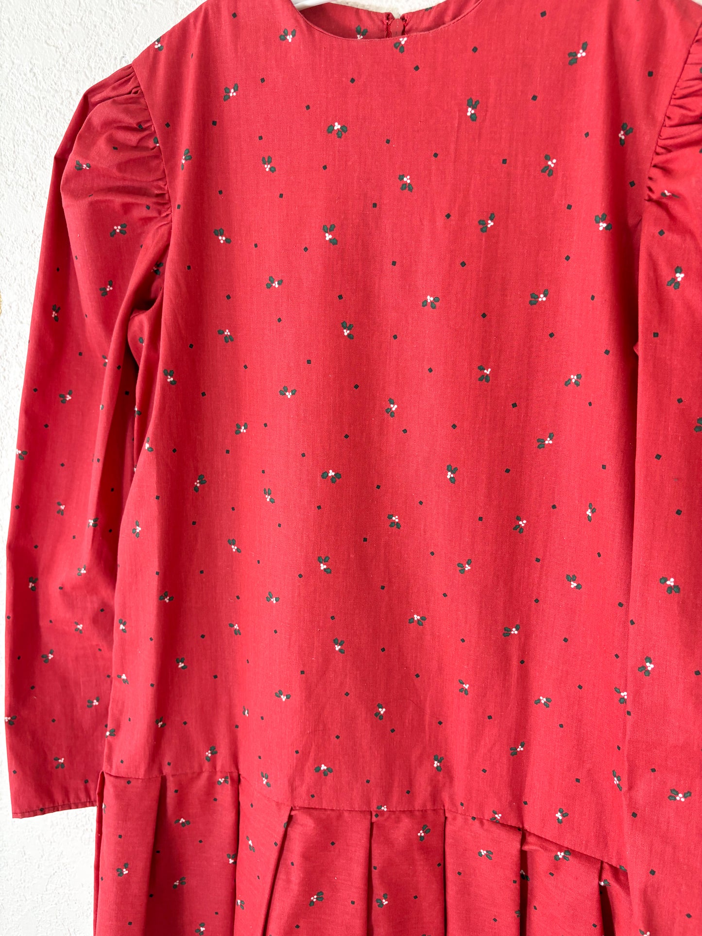 Vintage homemade from Daisy Kingdom fabric older girl dress.